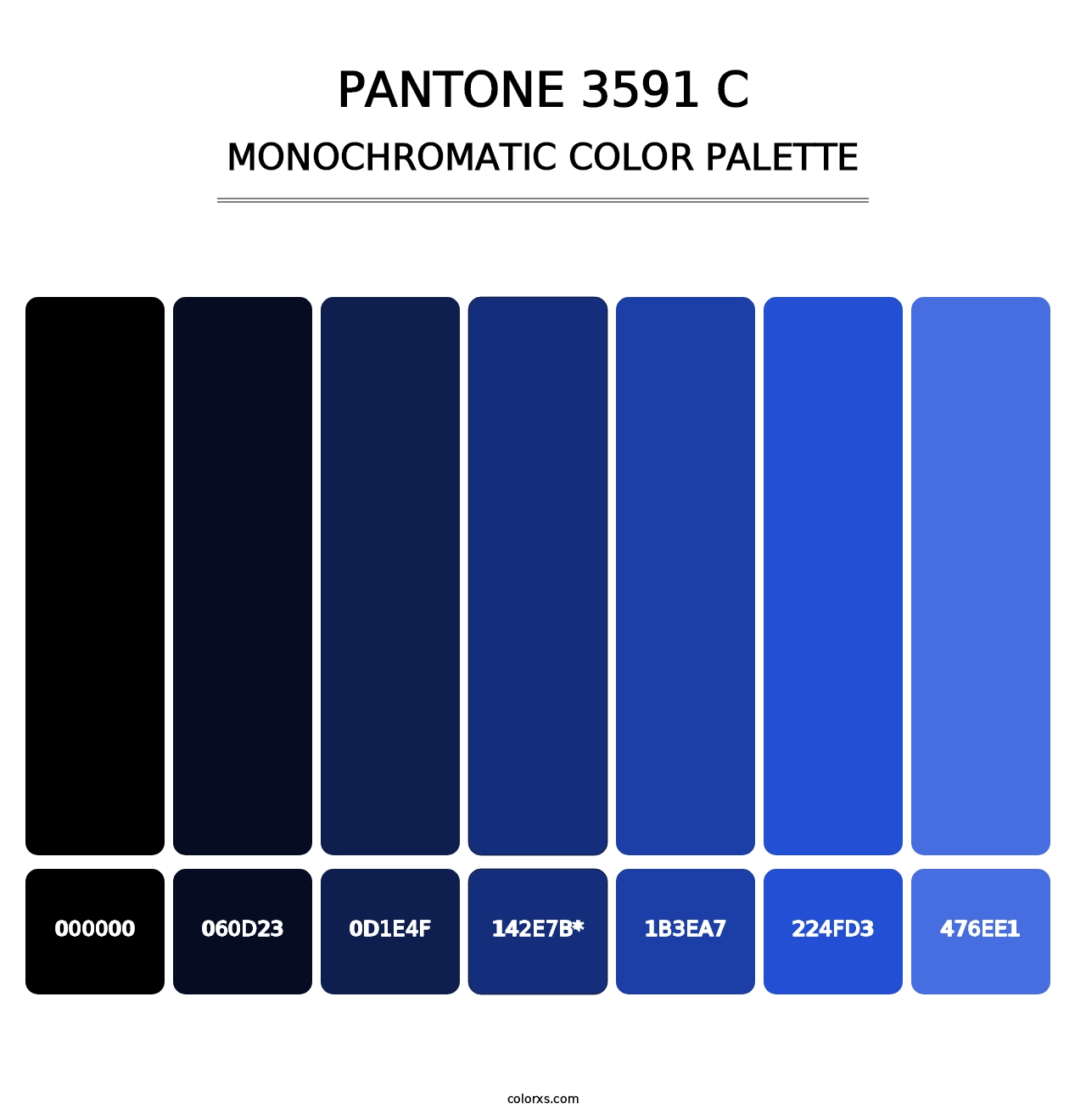 PANTONE 3591 C - Monochromatic Color Palette