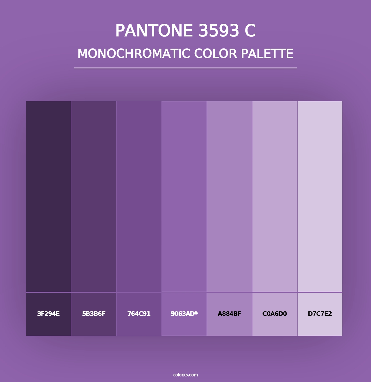 PANTONE 3593 C - Monochromatic Color Palette