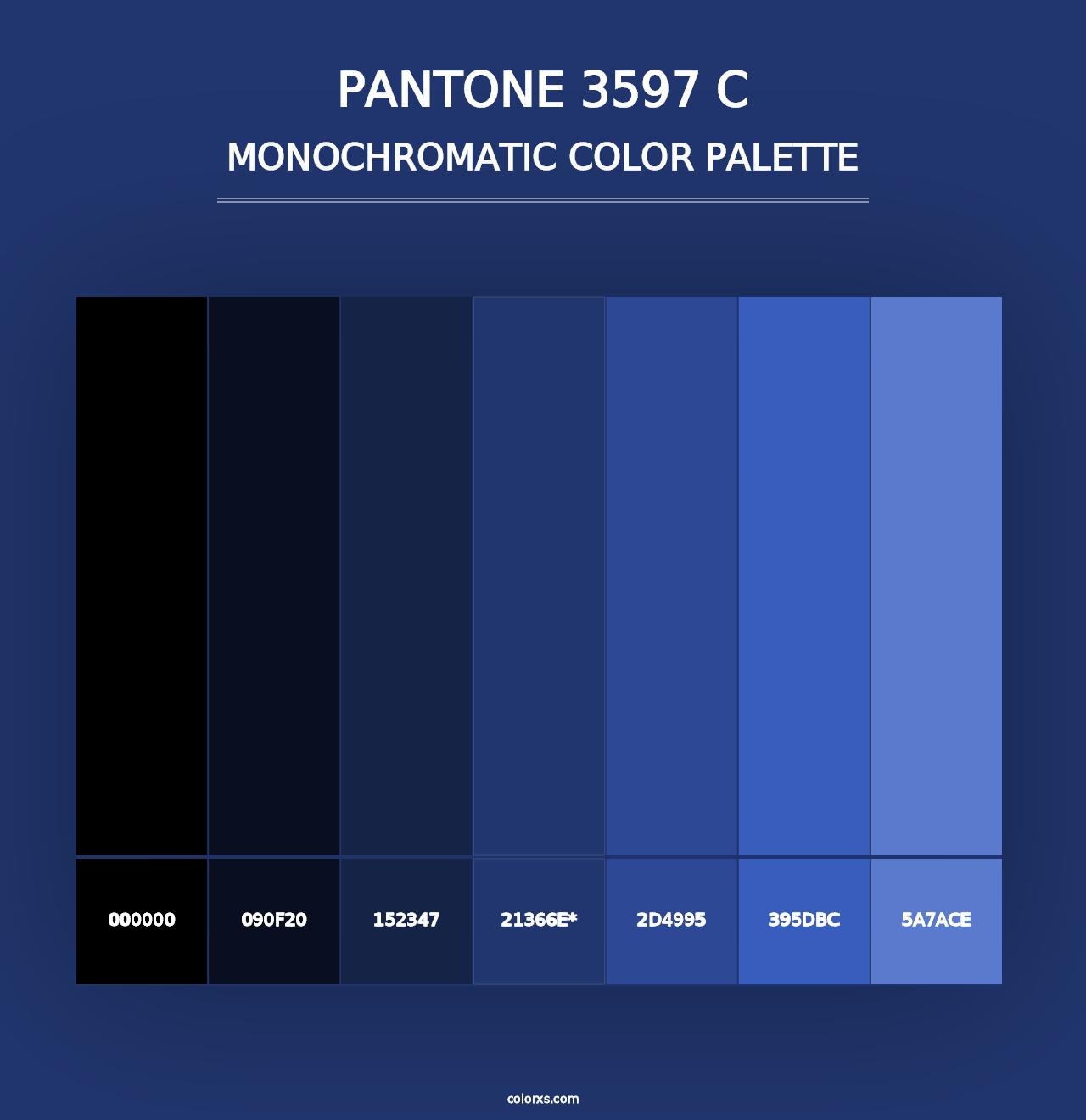 PANTONE 3597 C - Monochromatic Color Palette