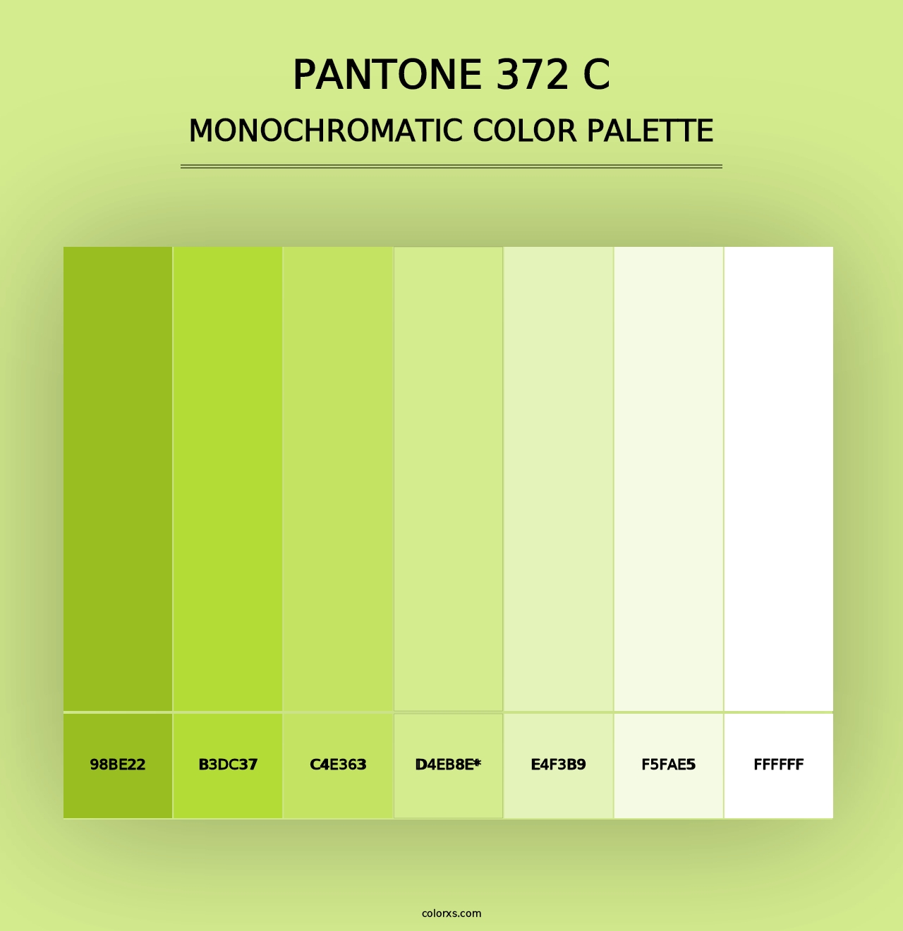 PANTONE 372 C - Monochromatic Color Palette