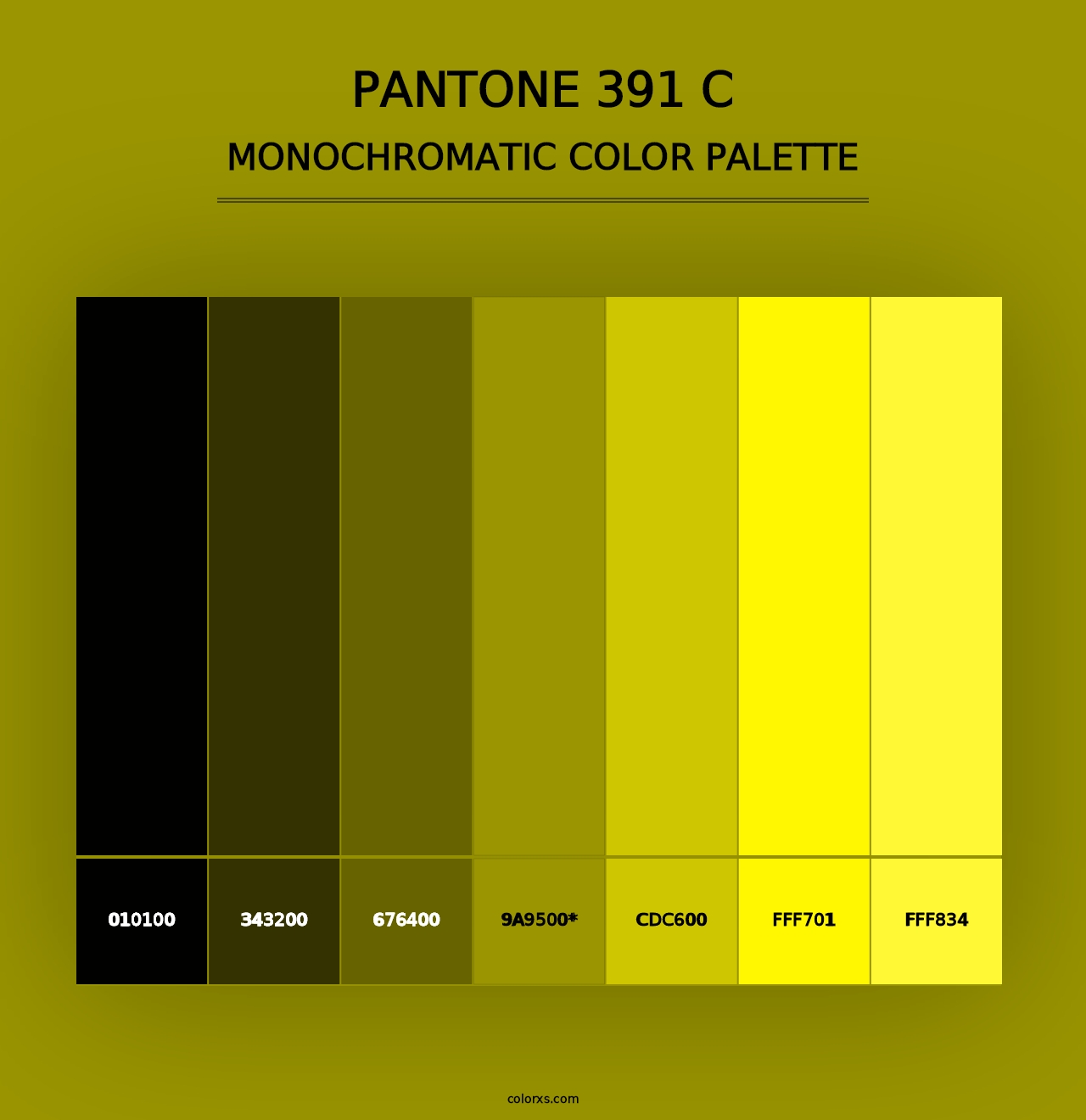 PANTONE 391 C - Monochromatic Color Palette