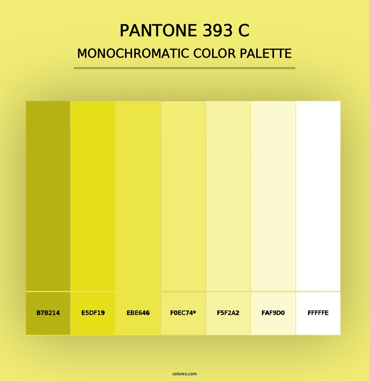 PANTONE 393 C - Monochromatic Color Palette