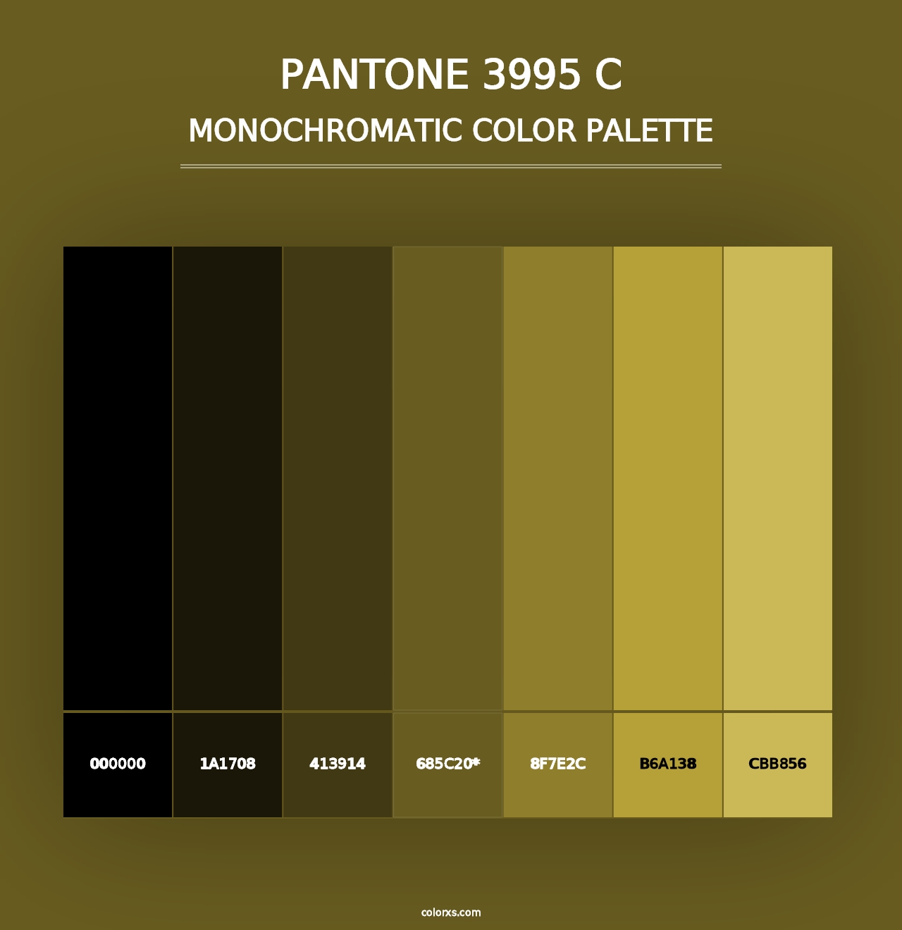 PANTONE 3995 C - Monochromatic Color Palette