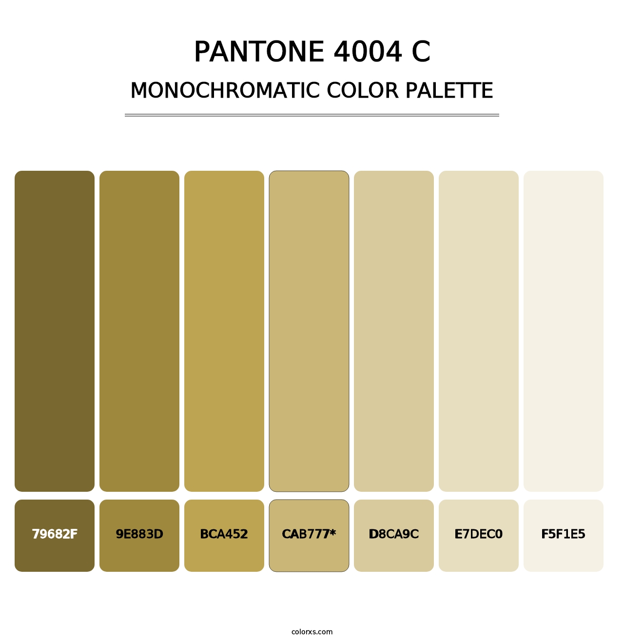 PANTONE 4004 C - Monochromatic Color Palette