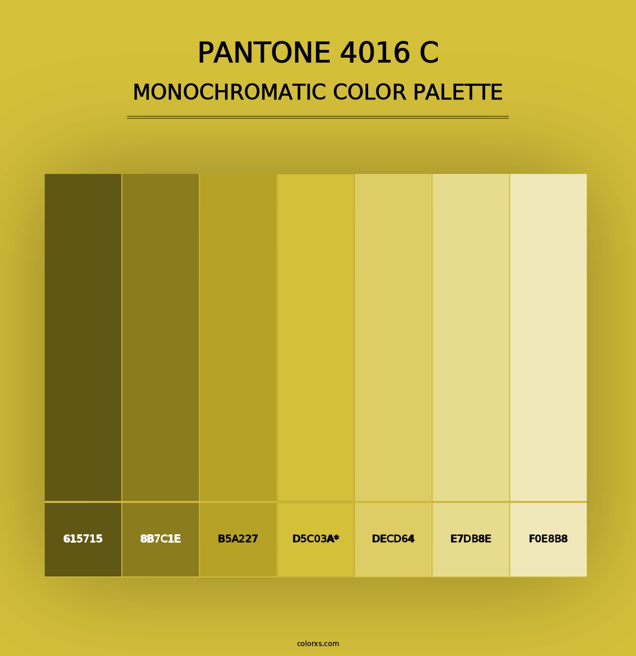 PANTONE 4016 C - Monochromatic Color Palette