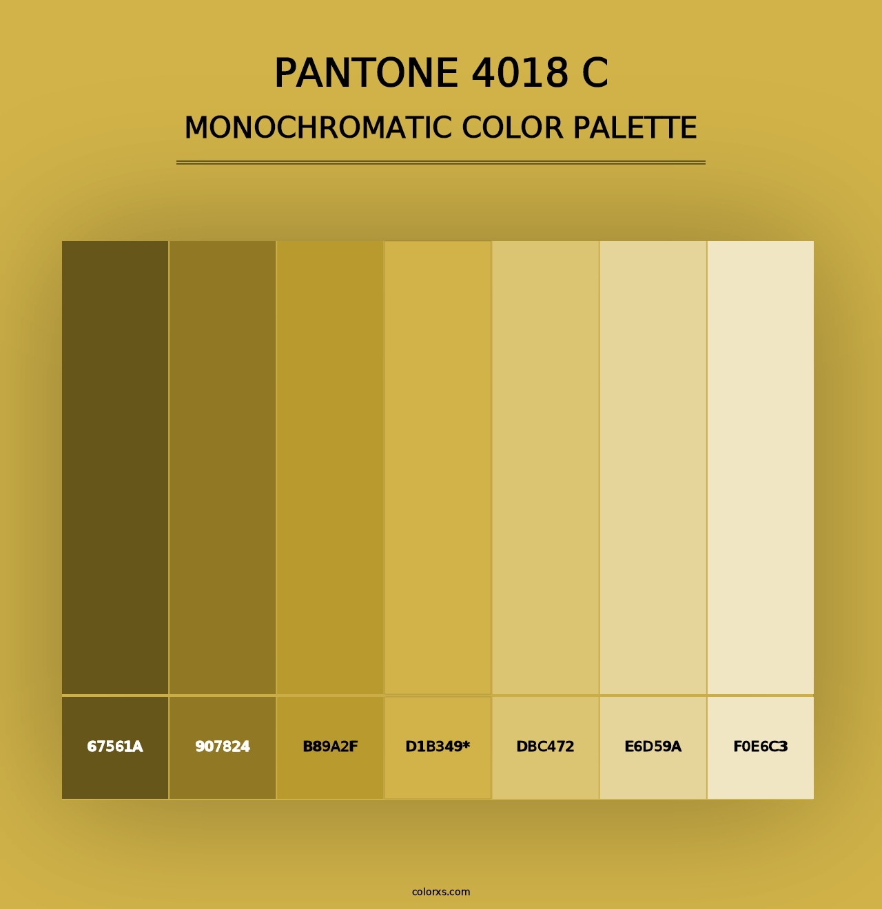 PANTONE 4018 C - Monochromatic Color Palette