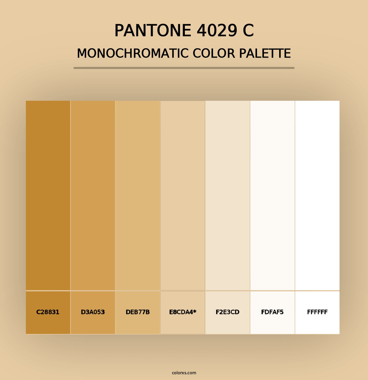 PANTONE 4029 C - Monochromatic Color Palette