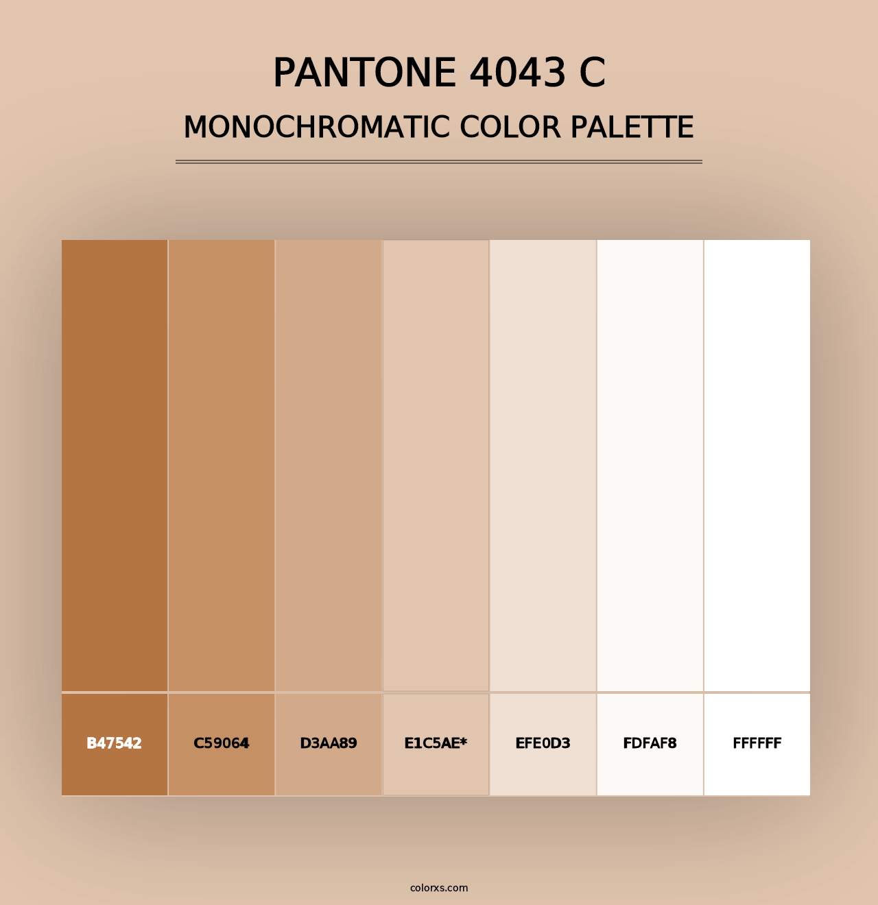 PANTONE 4043 C - Monochromatic Color Palette