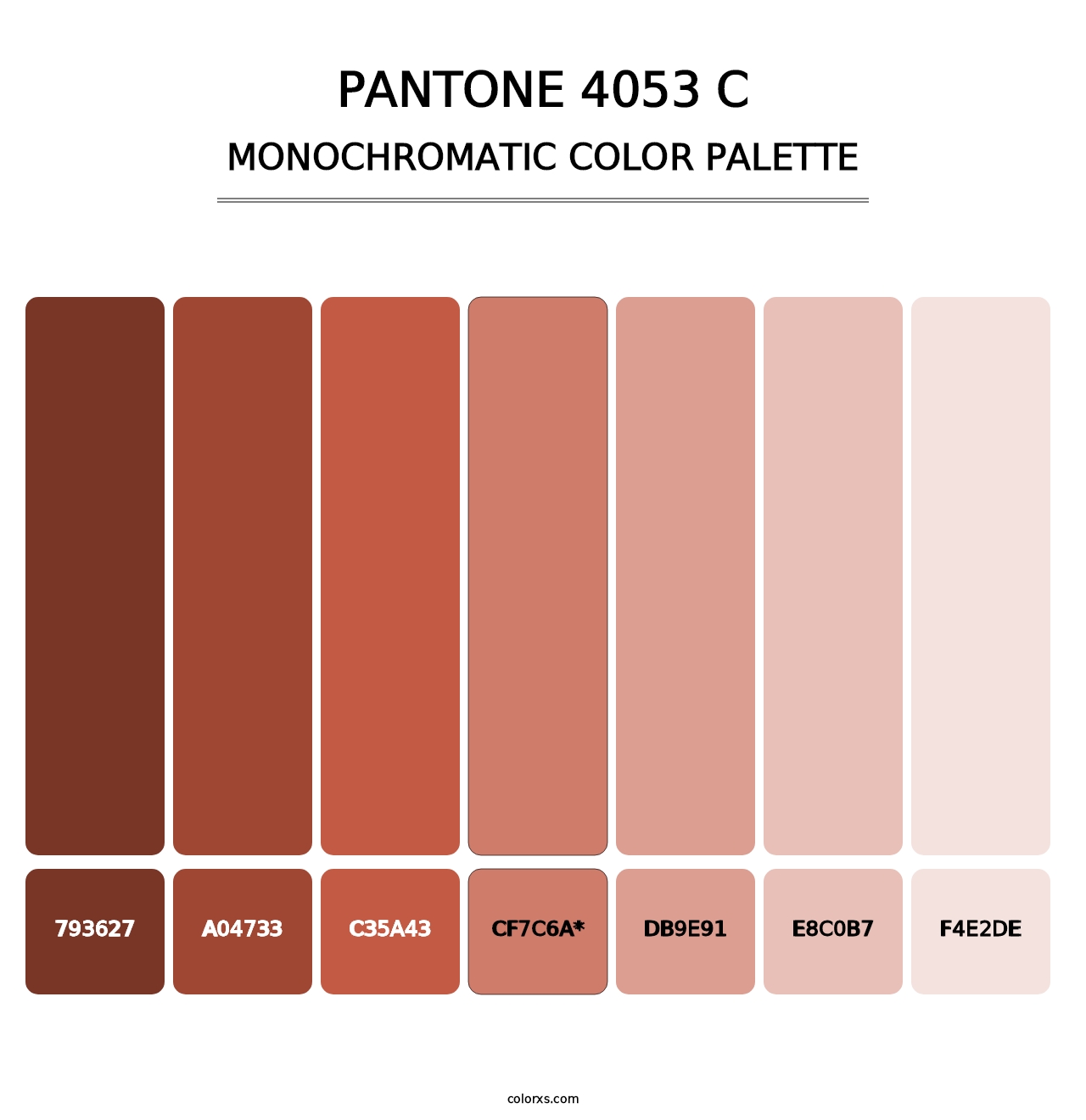 PANTONE 4053 C - Monochromatic Color Palette