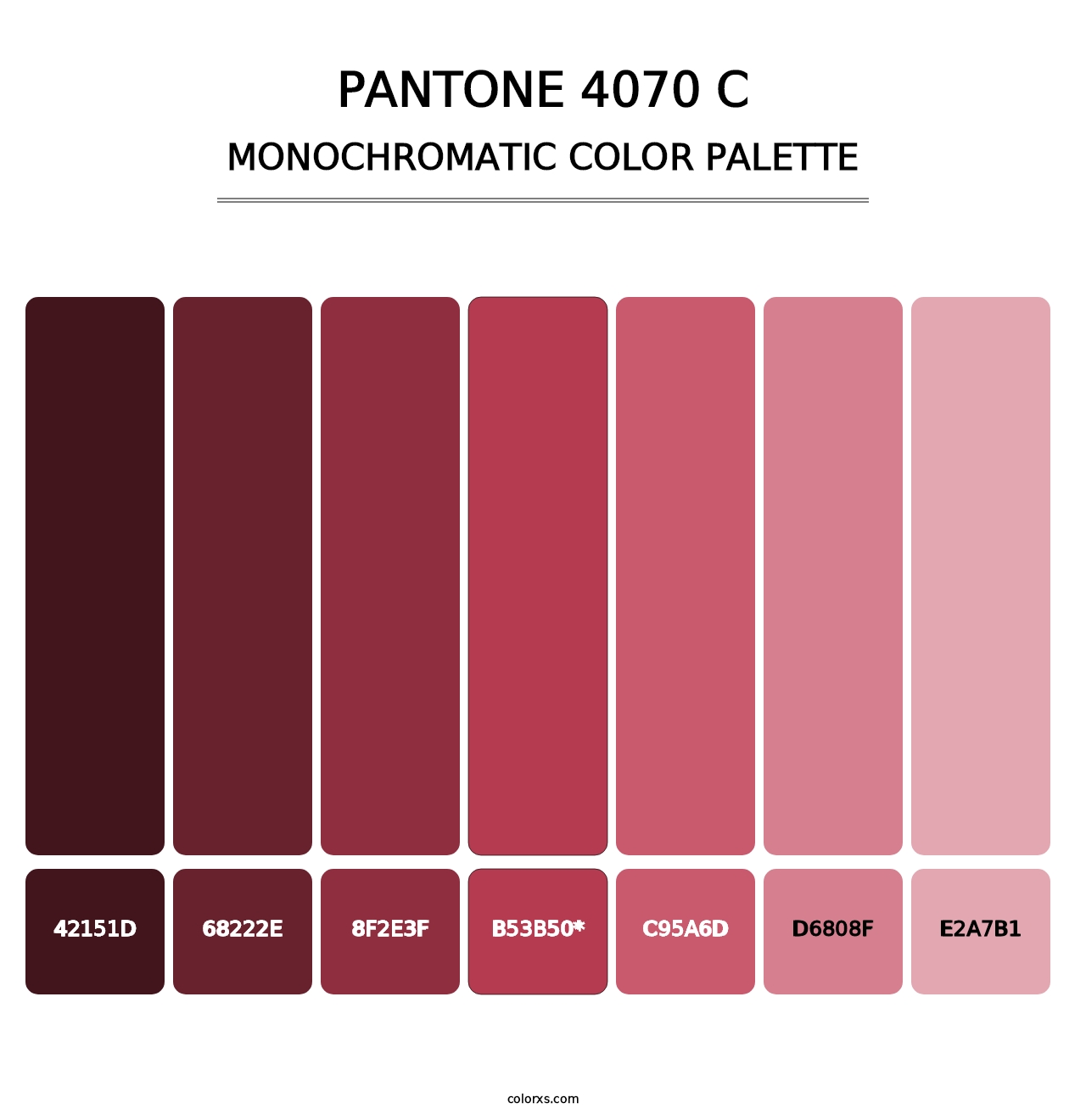 PANTONE 4070 C - Monochromatic Color Palette