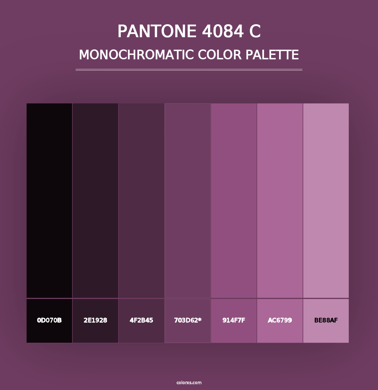 PANTONE 4084 C - Monochromatic Color Palette