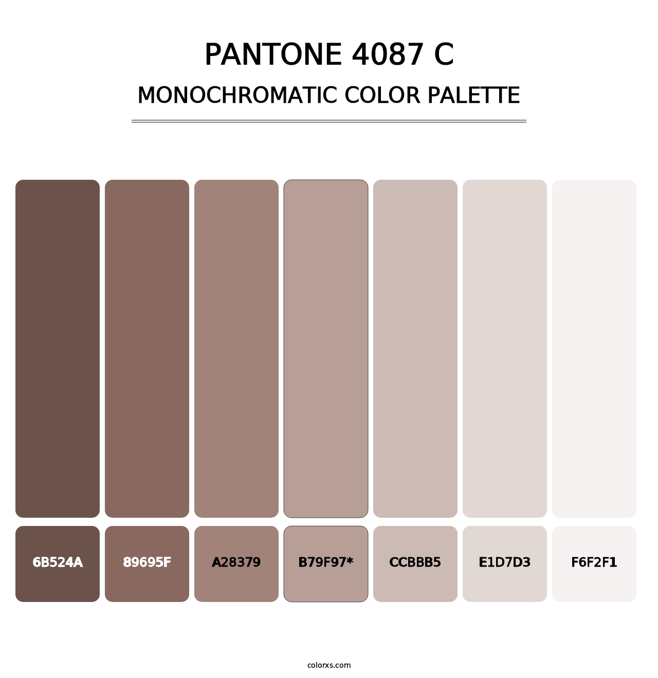 PANTONE 4087 C - Monochromatic Color Palette