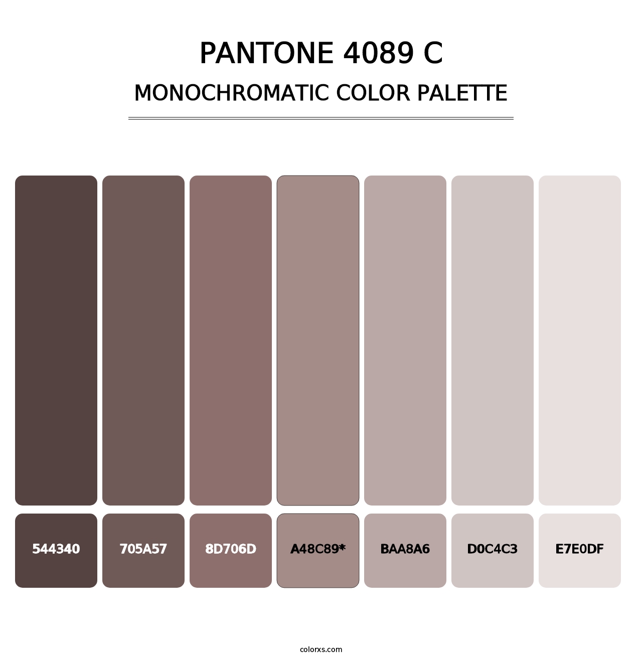 PANTONE 4089 C - Monochromatic Color Palette