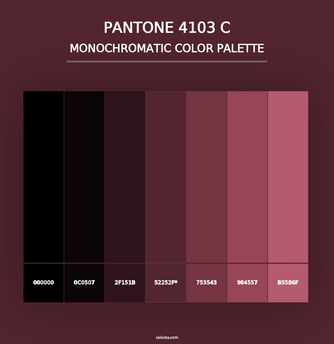 PANTONE 4103 C - Monochromatic Color Palette