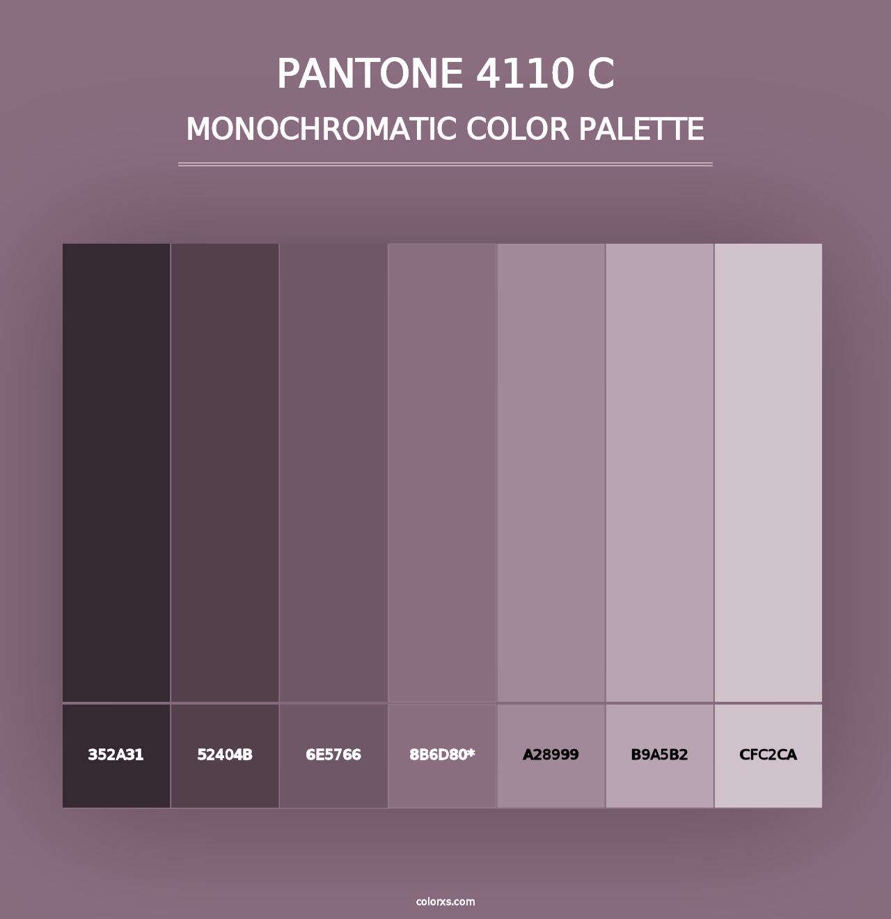 PANTONE 4110 C - Monochromatic Color Palette