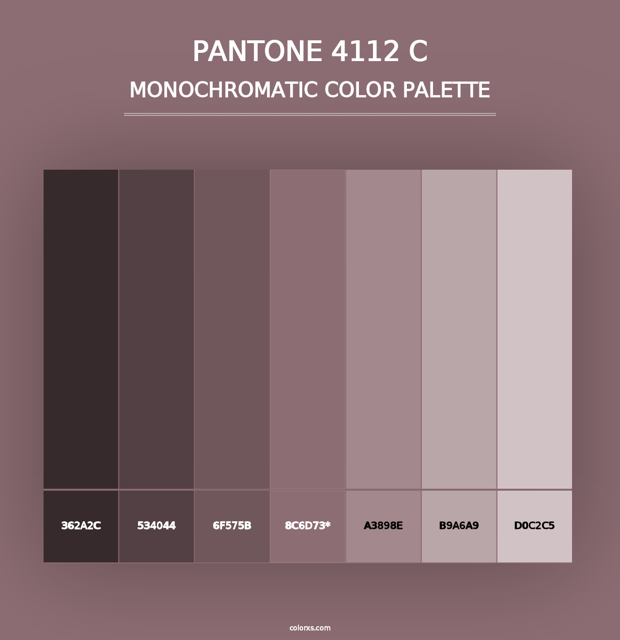 PANTONE 4112 C - Monochromatic Color Palette