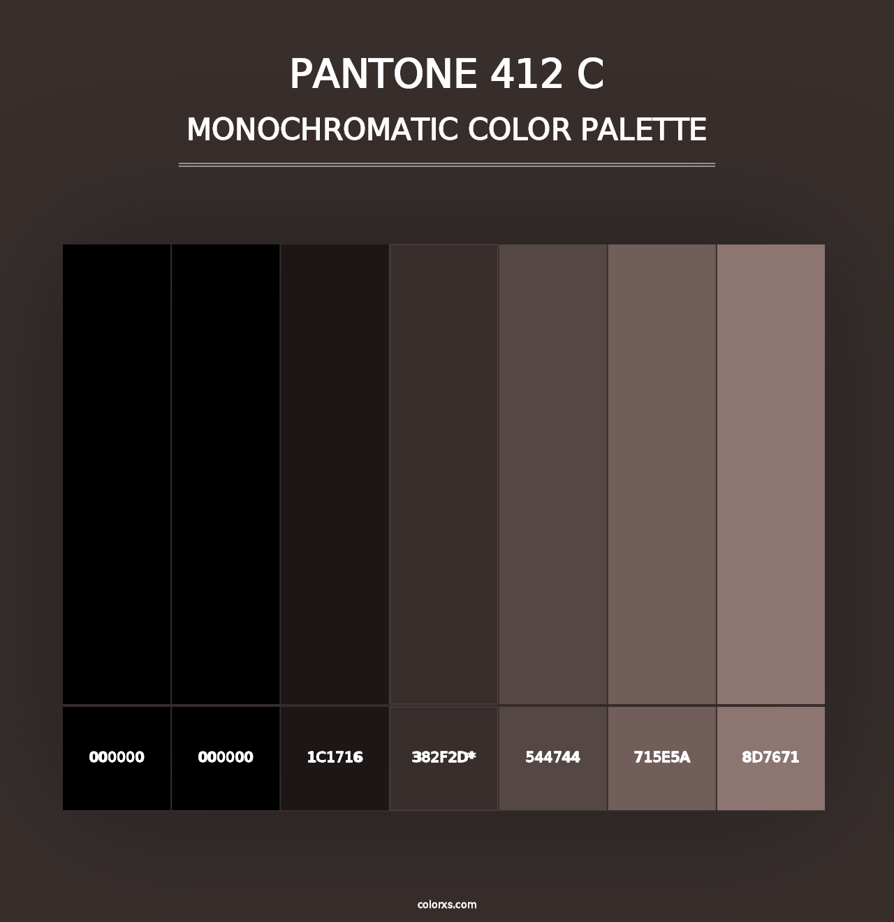 PANTONE 412 C - Monochromatic Color Palette