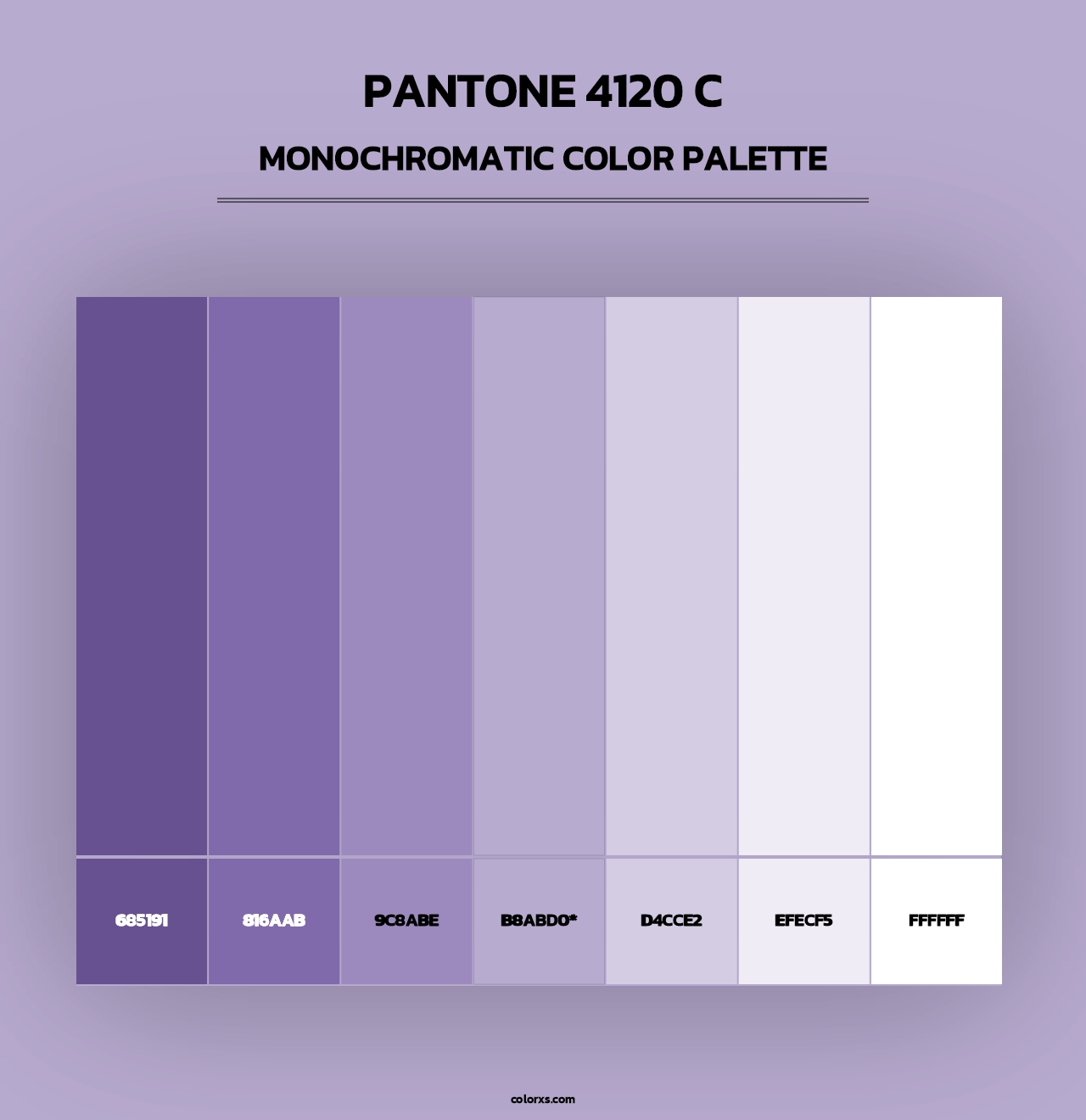 PANTONE 4120 C - Monochromatic Color Palette