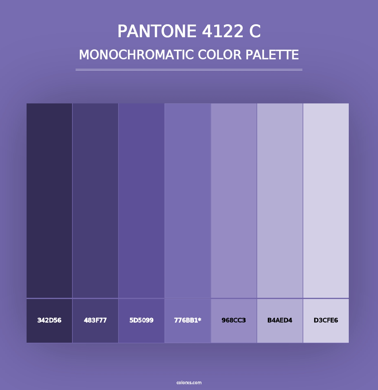 PANTONE 4122 C - Monochromatic Color Palette