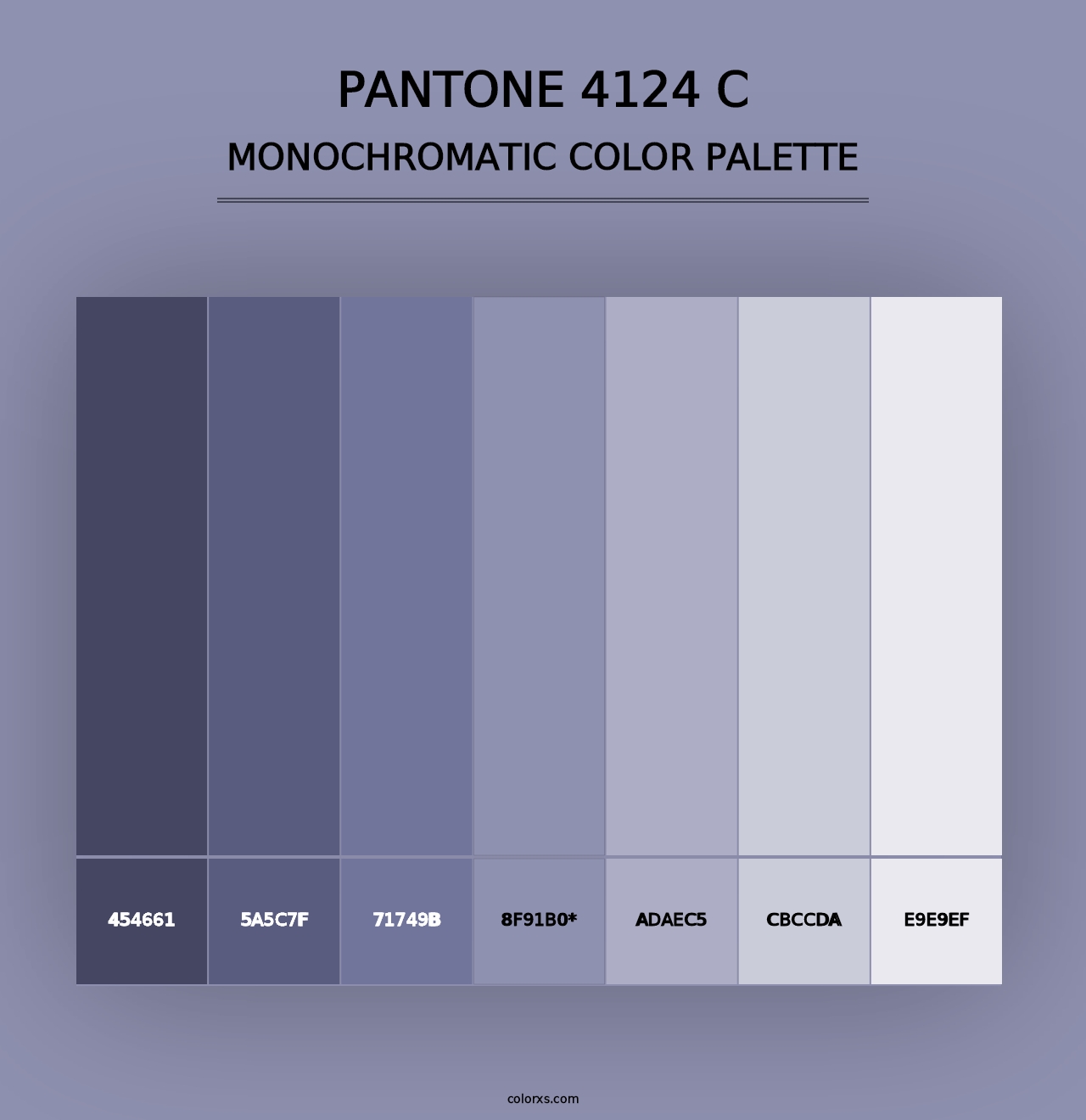 PANTONE 4124 C - Monochromatic Color Palette