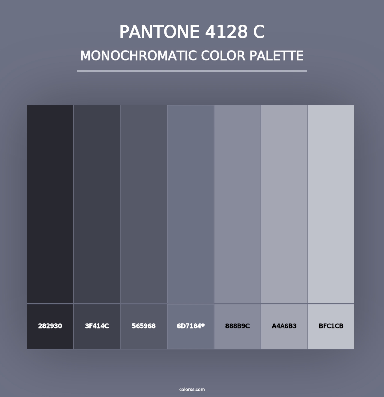 PANTONE 4128 C - Monochromatic Color Palette