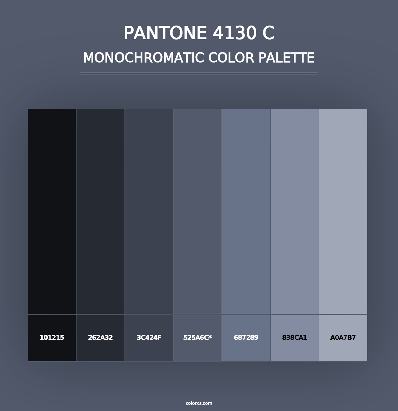 PANTONE 4130 C - Monochromatic Color Palette