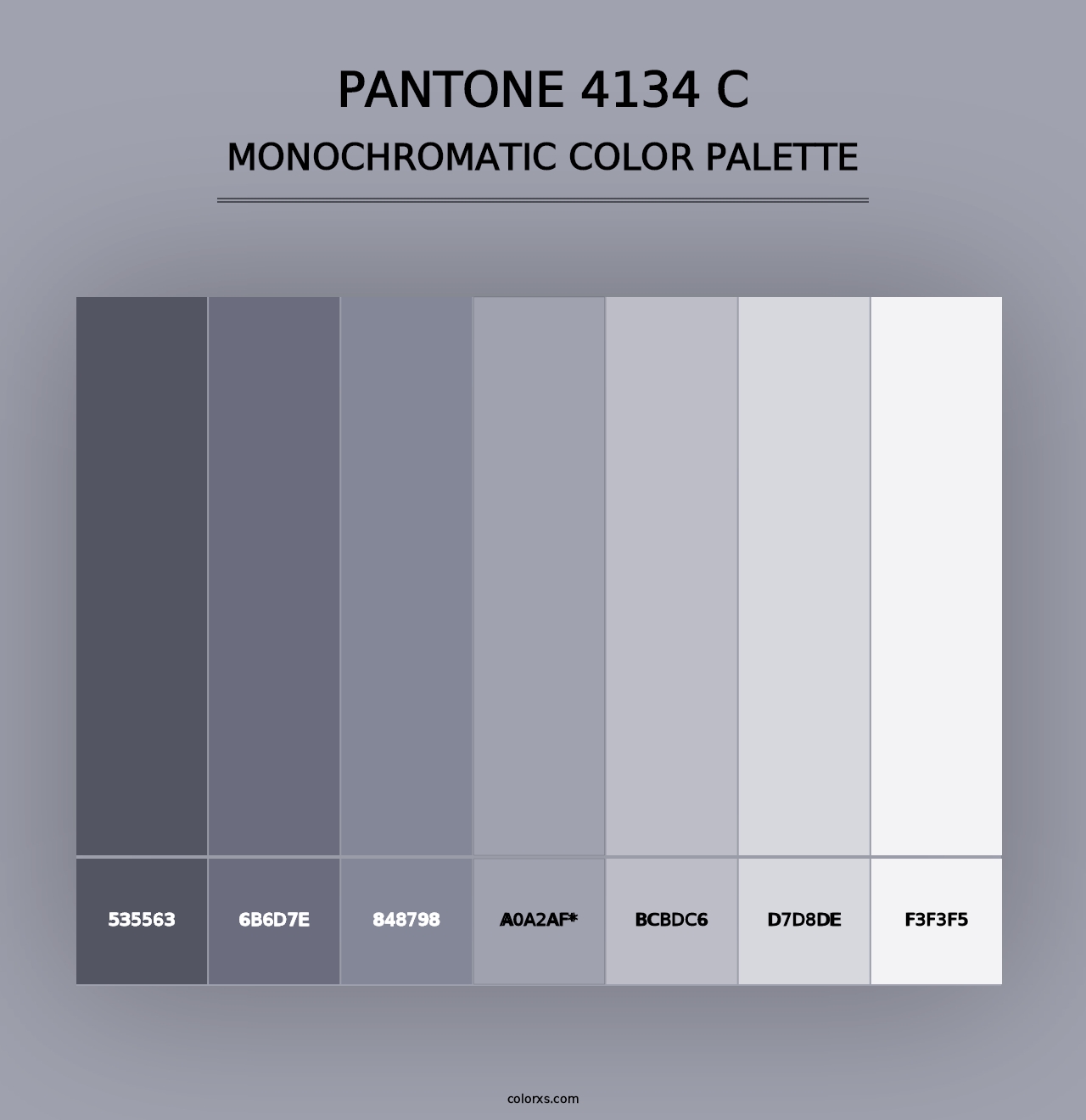 PANTONE 4134 C - Monochromatic Color Palette