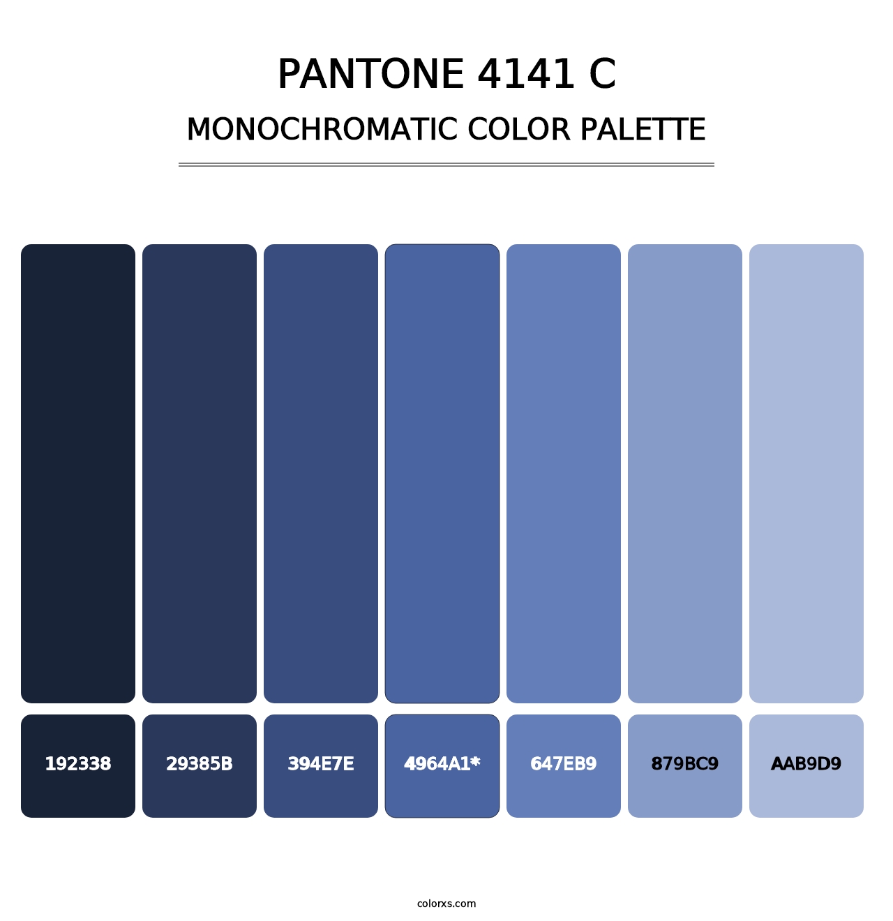 PANTONE 4141 C - Monochromatic Color Palette