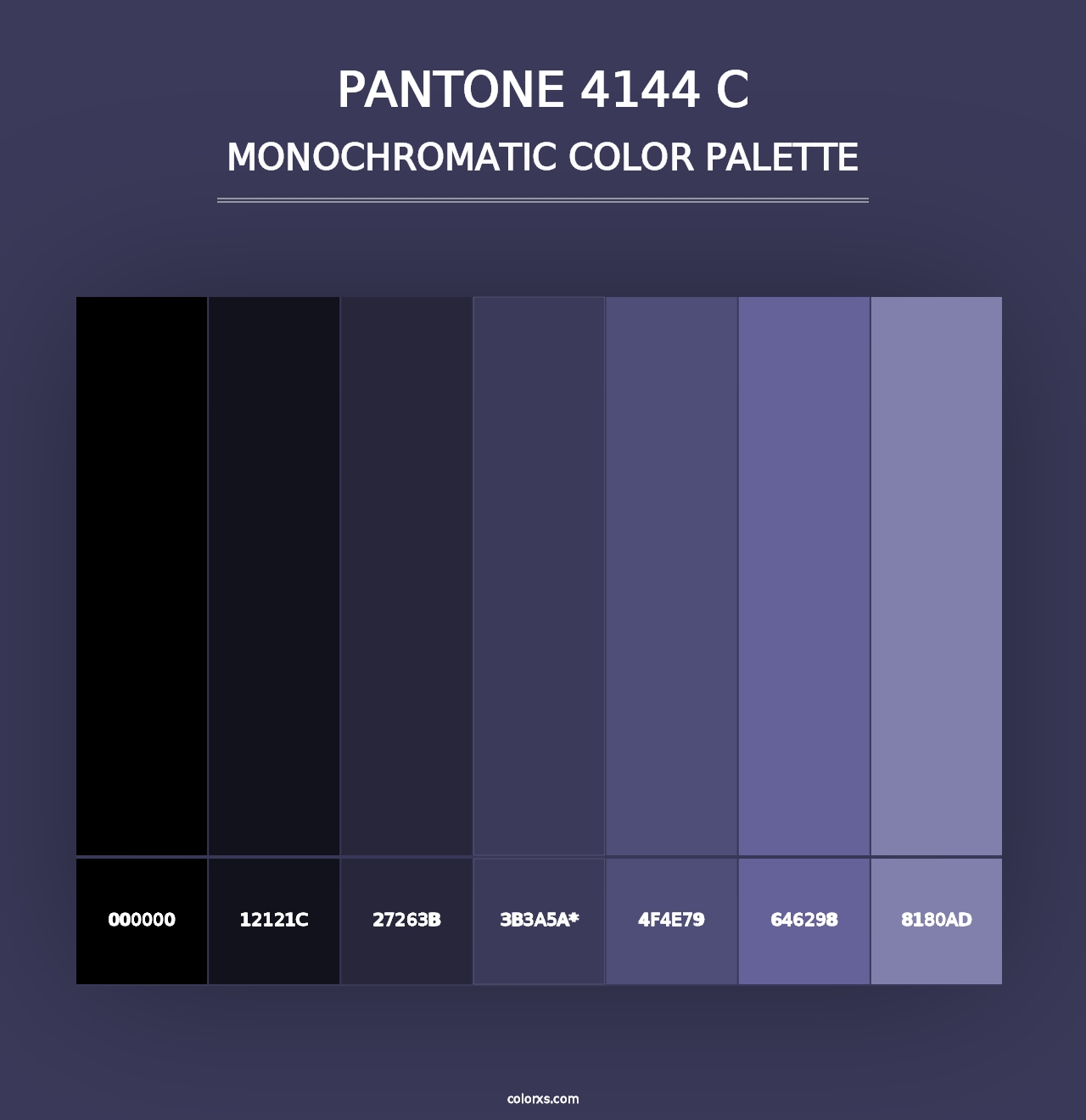 PANTONE 4144 C - Monochromatic Color Palette