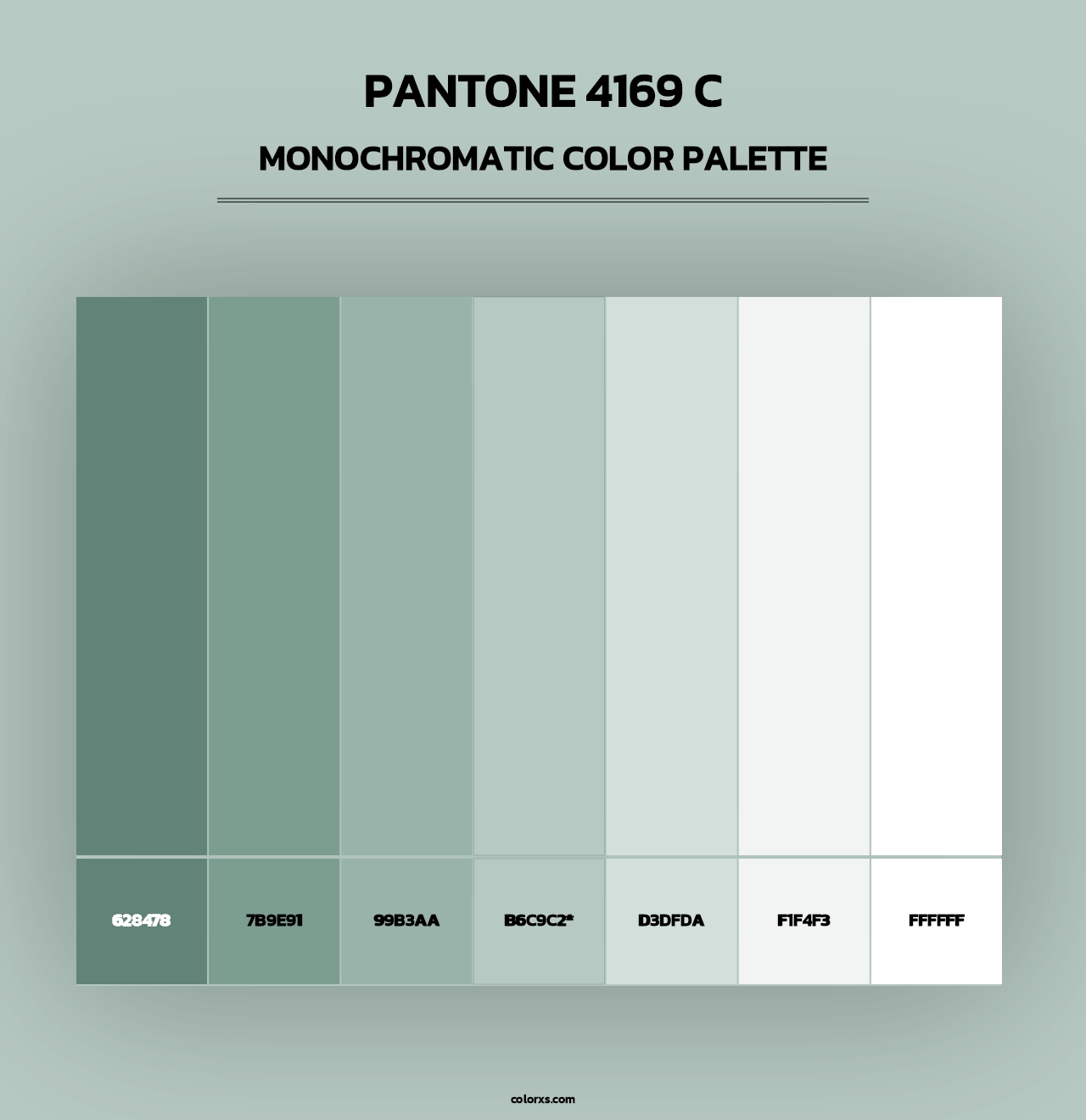 PANTONE 4169 C - Monochromatic Color Palette