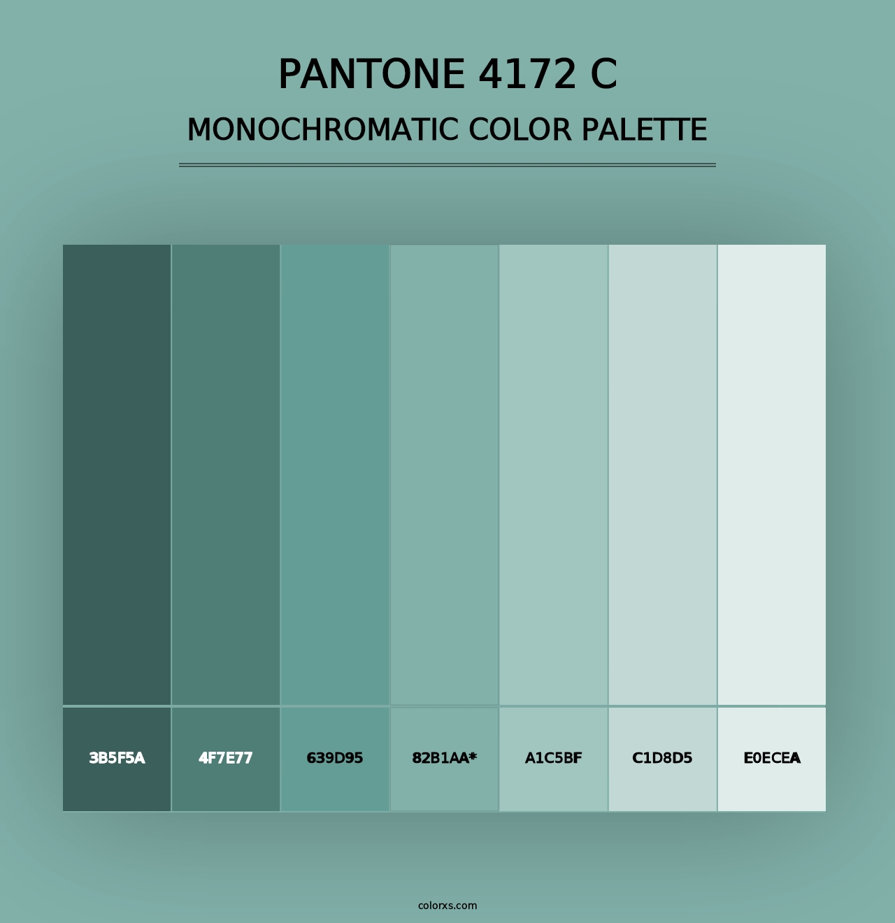 PANTONE 4172 C - Monochromatic Color Palette