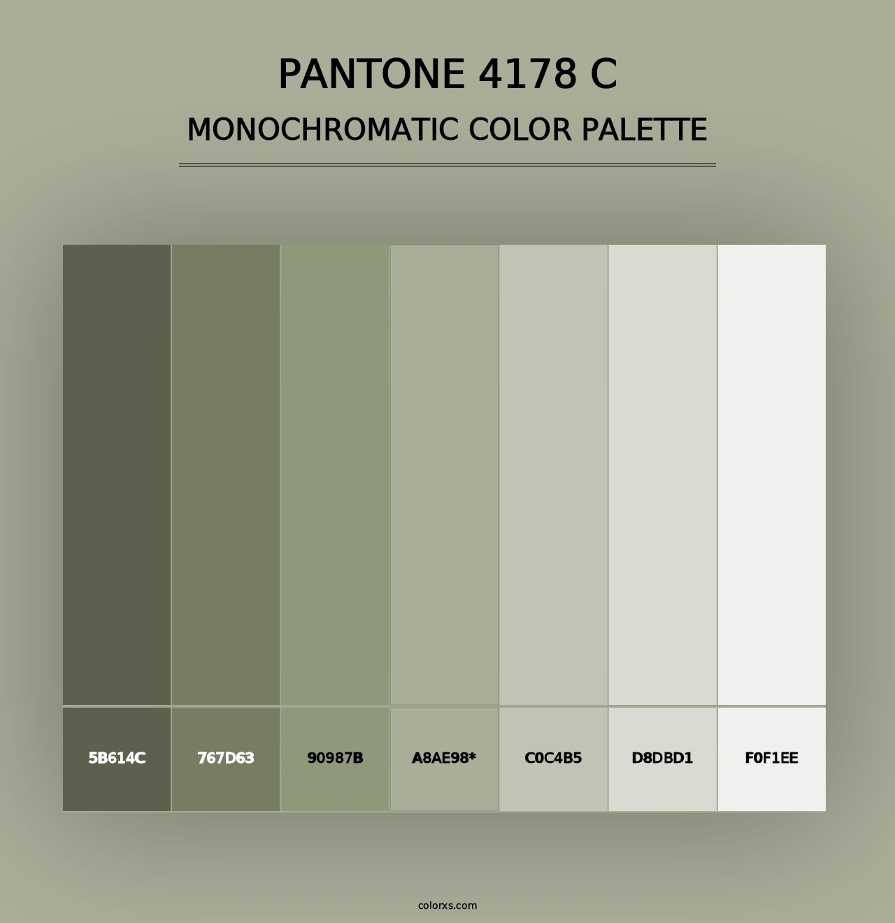 PANTONE 4178 C - Monochromatic Color Palette