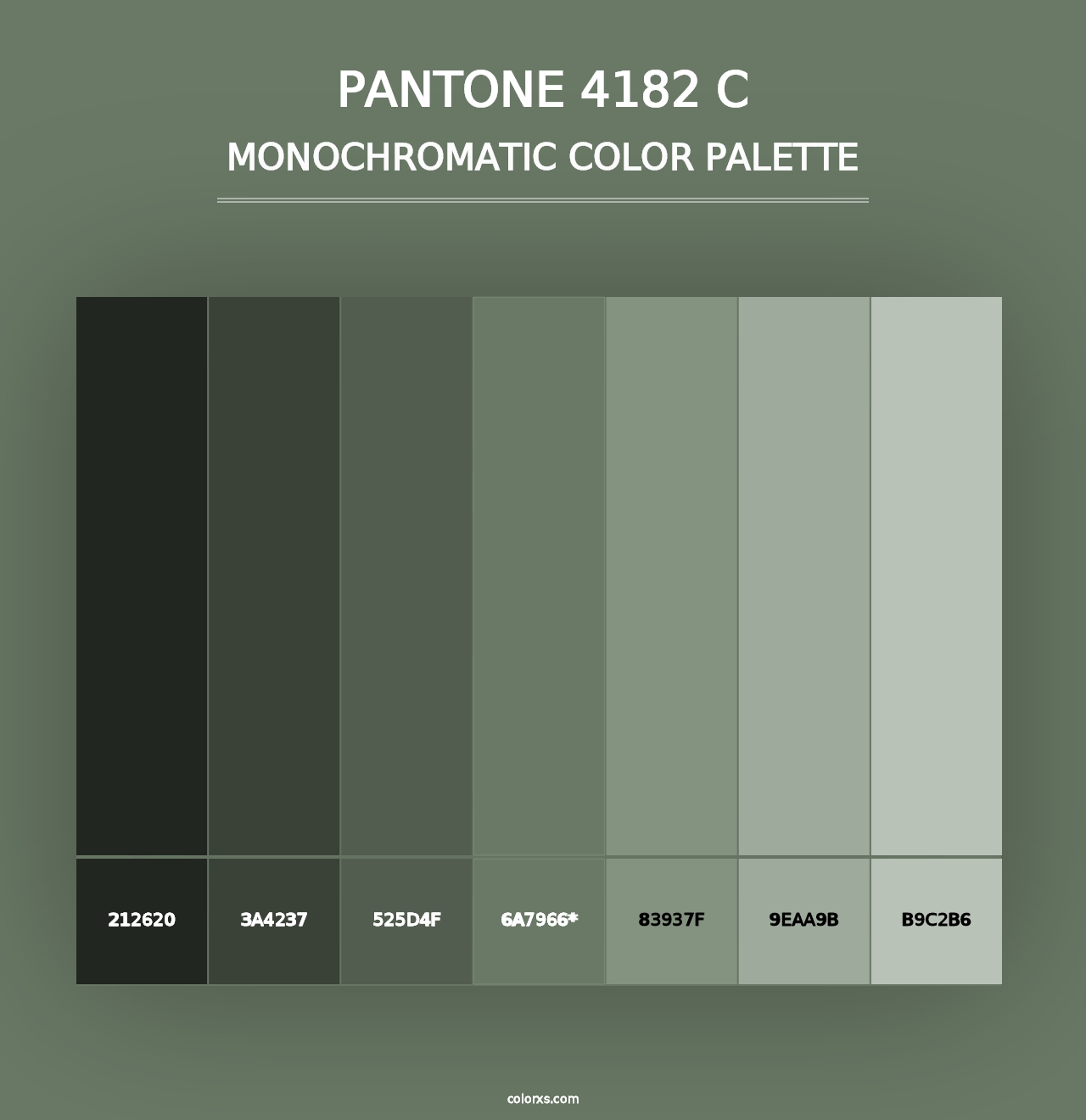 PANTONE 4182 C - Monochromatic Color Palette