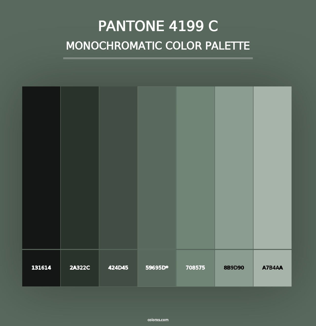 PANTONE 4199 C - Monochromatic Color Palette