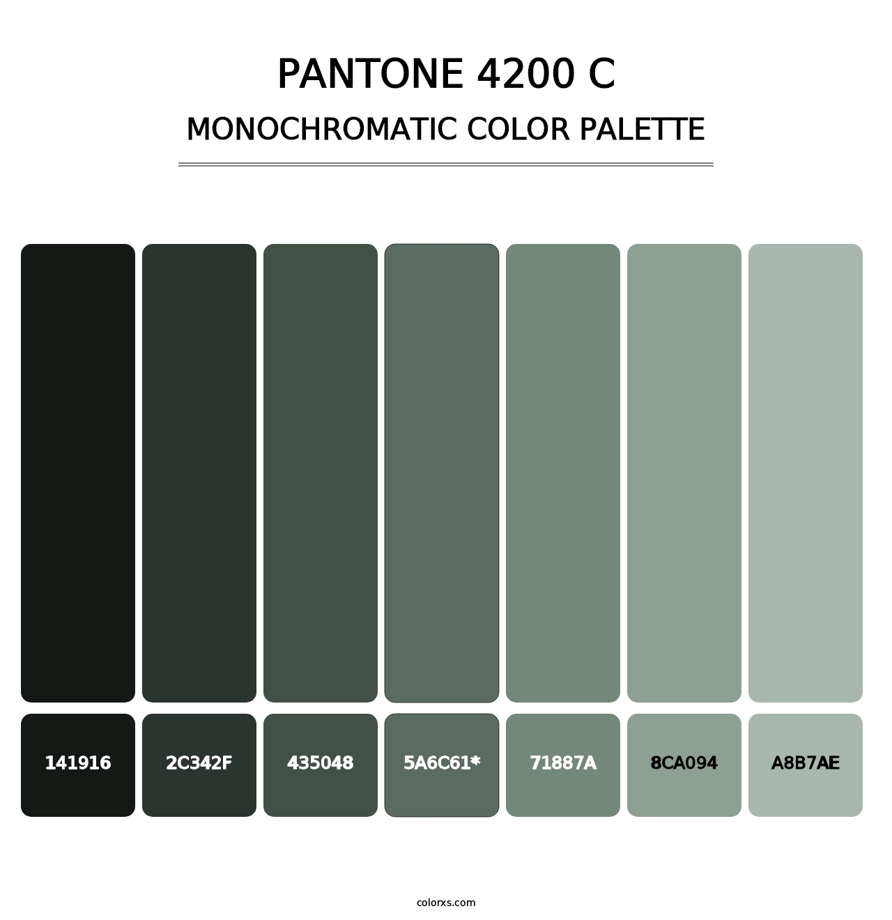 PANTONE 4200 C - Monochromatic Color Palette