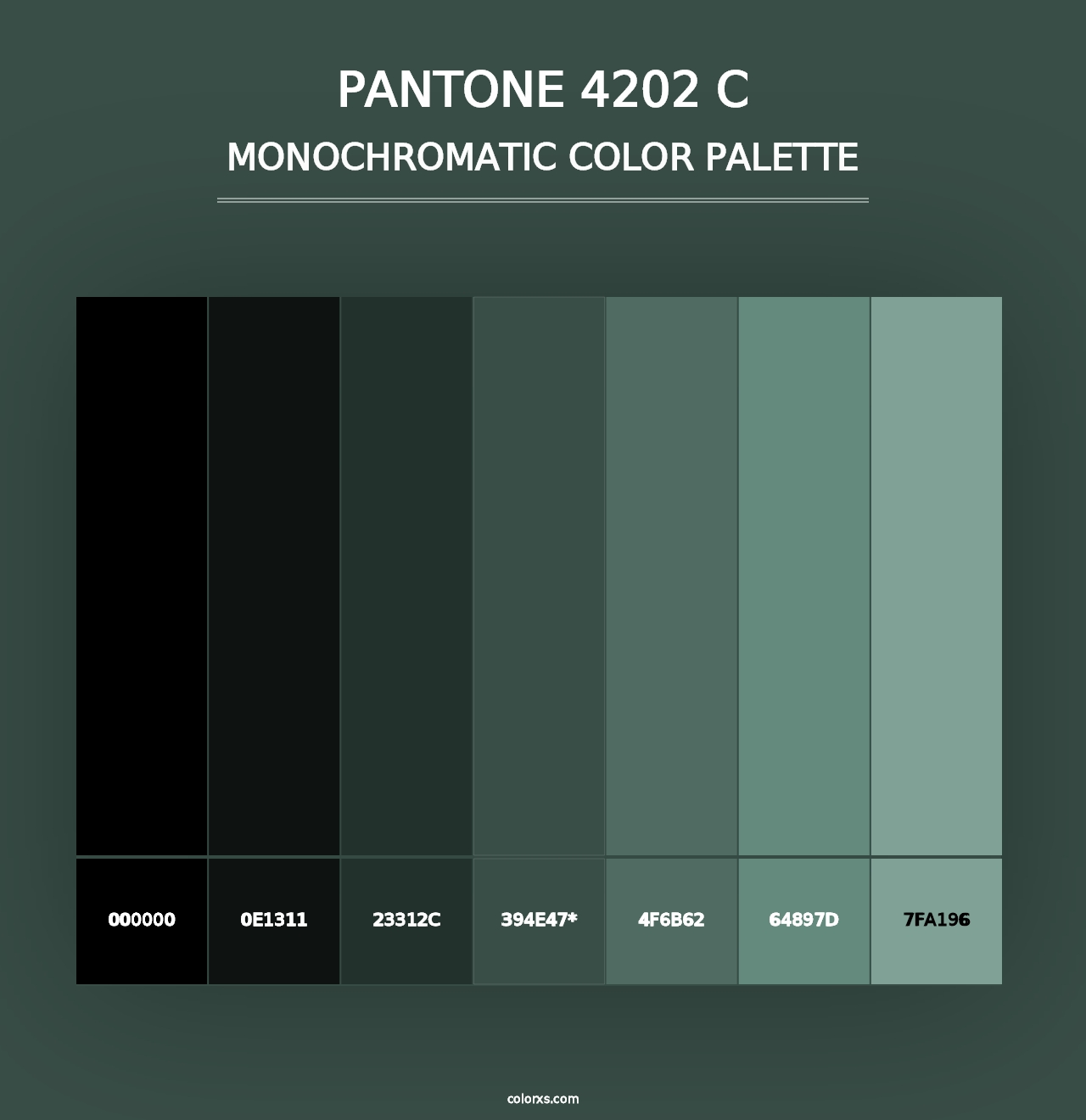 PANTONE 4202 C - Monochromatic Color Palette