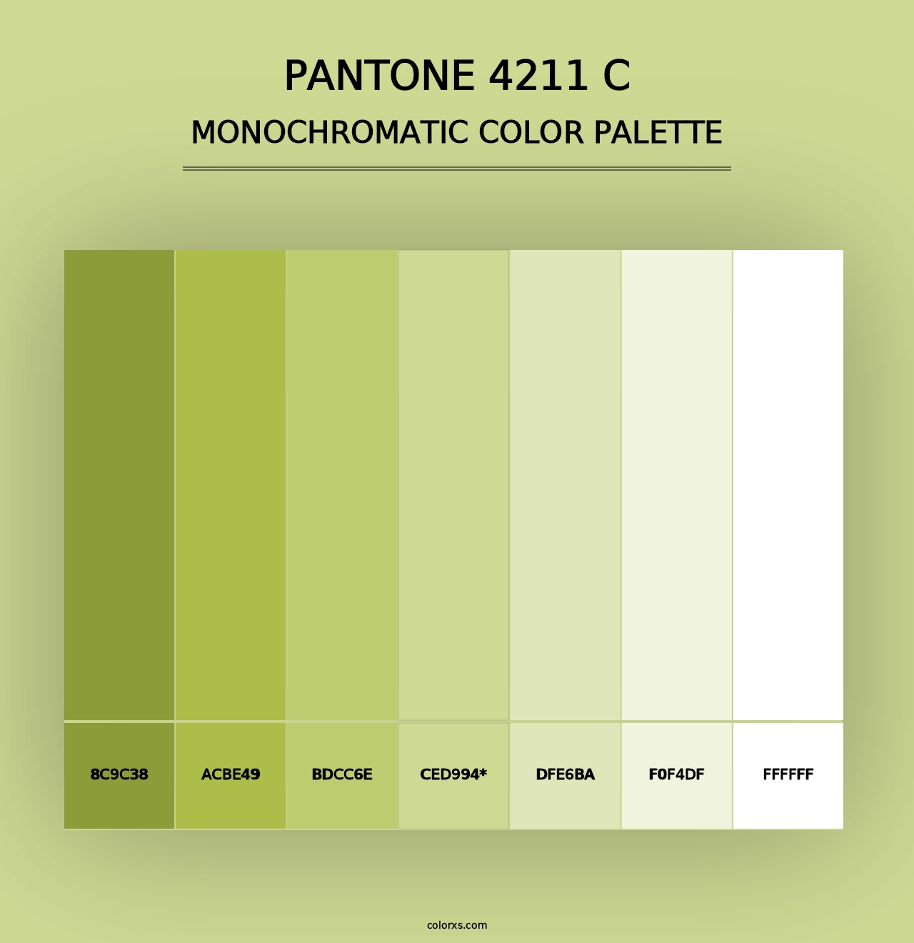 PANTONE 4211 C - Monochromatic Color Palette