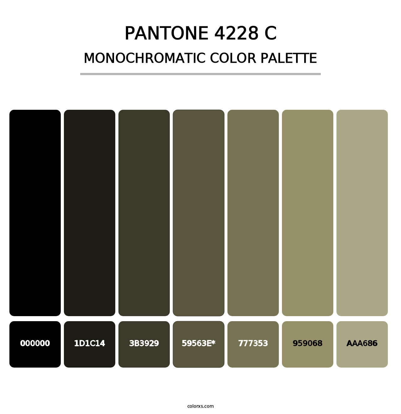 PANTONE 4228 C - Monochromatic Color Palette