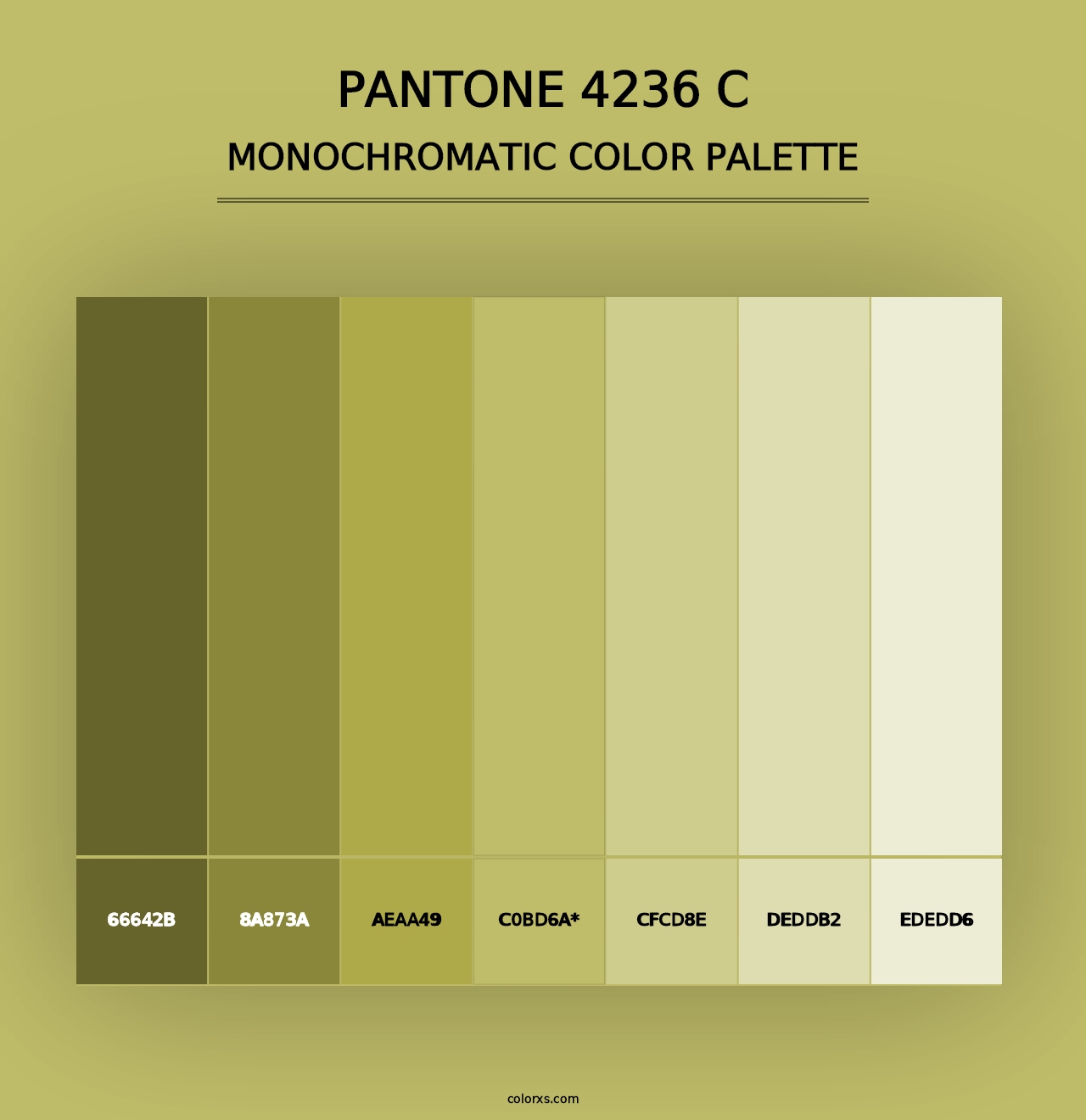 PANTONE 4236 C - Monochromatic Color Palette