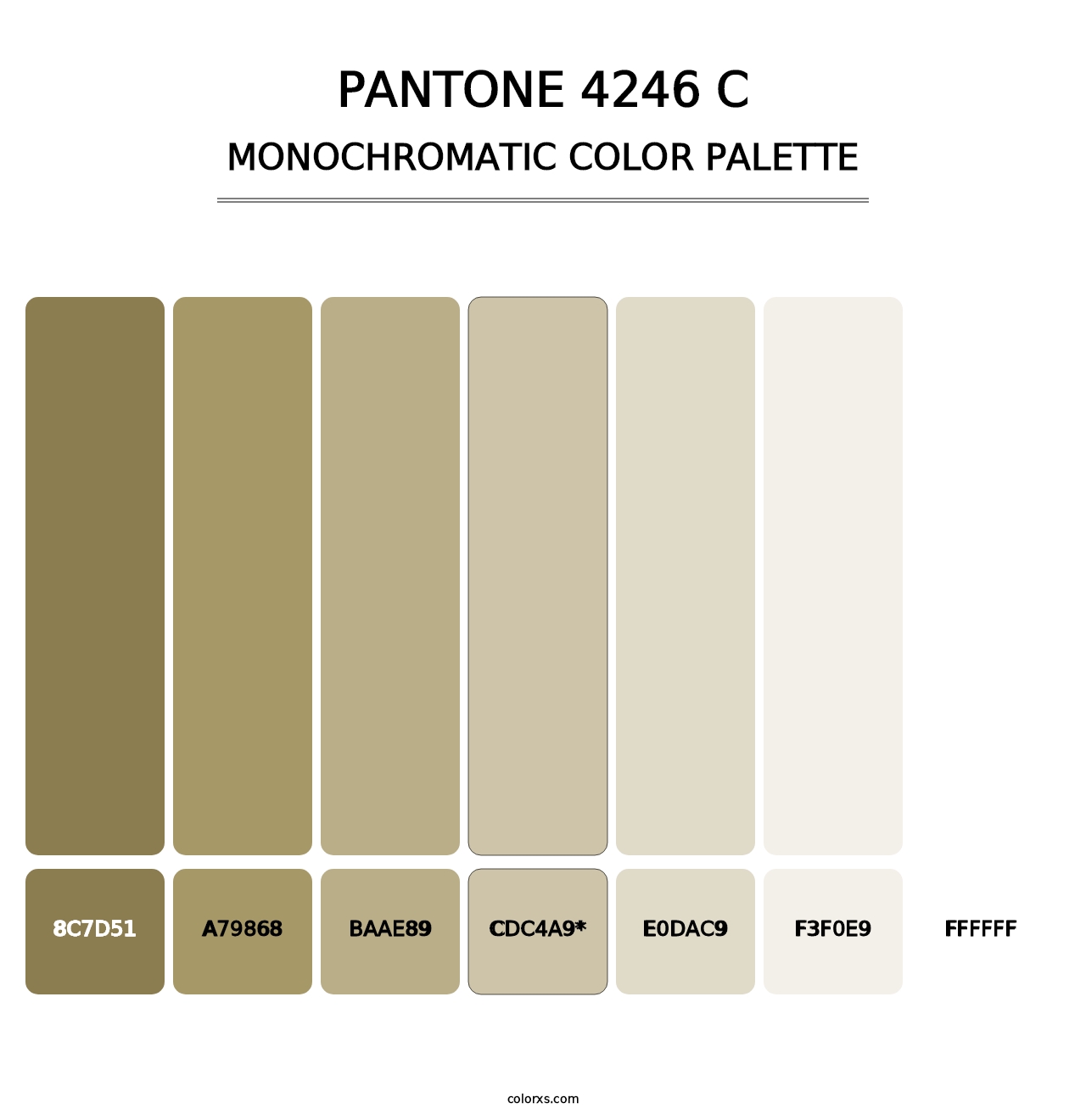 PANTONE 4246 C - Monochromatic Color Palette