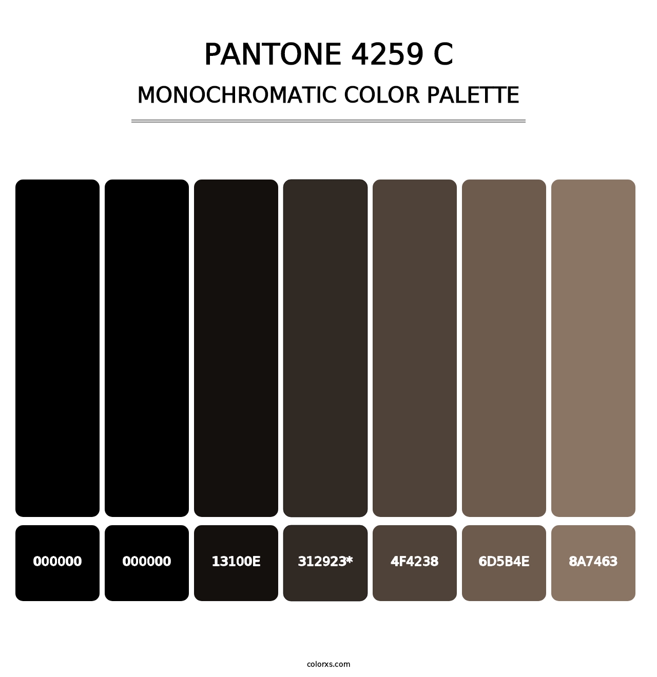 PANTONE 4259 C - Monochromatic Color Palette