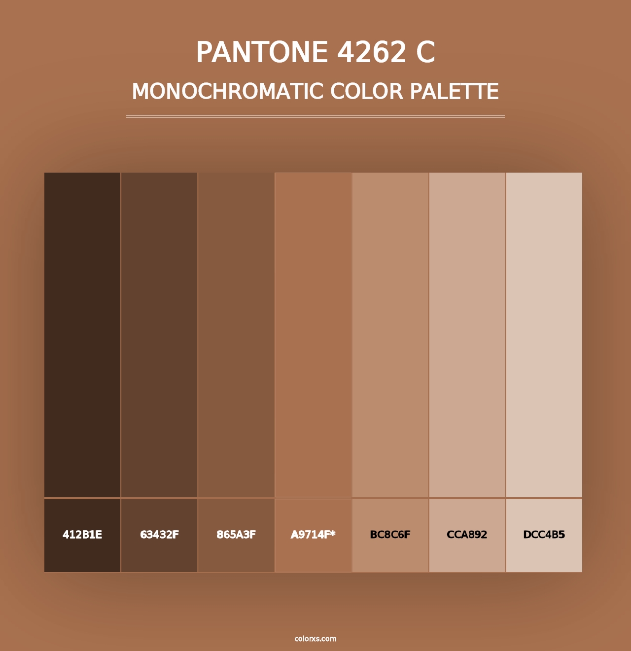 PANTONE 4262 C - Monochromatic Color Palette