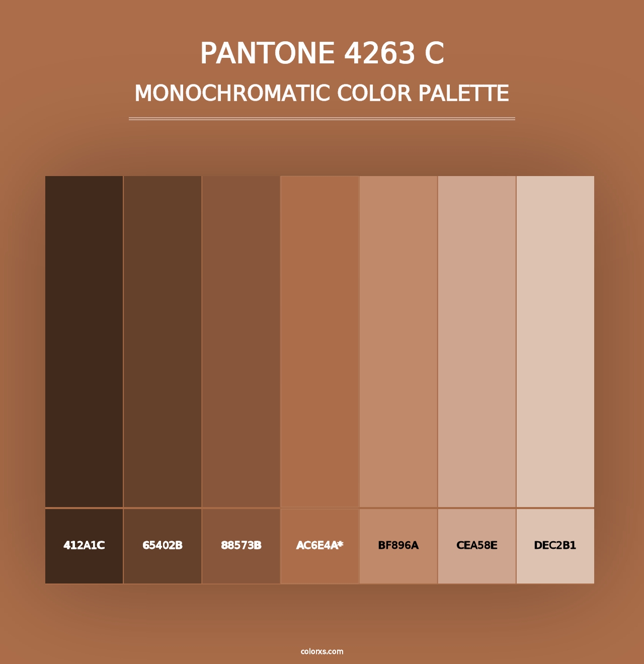 PANTONE 4263 C - Monochromatic Color Palette