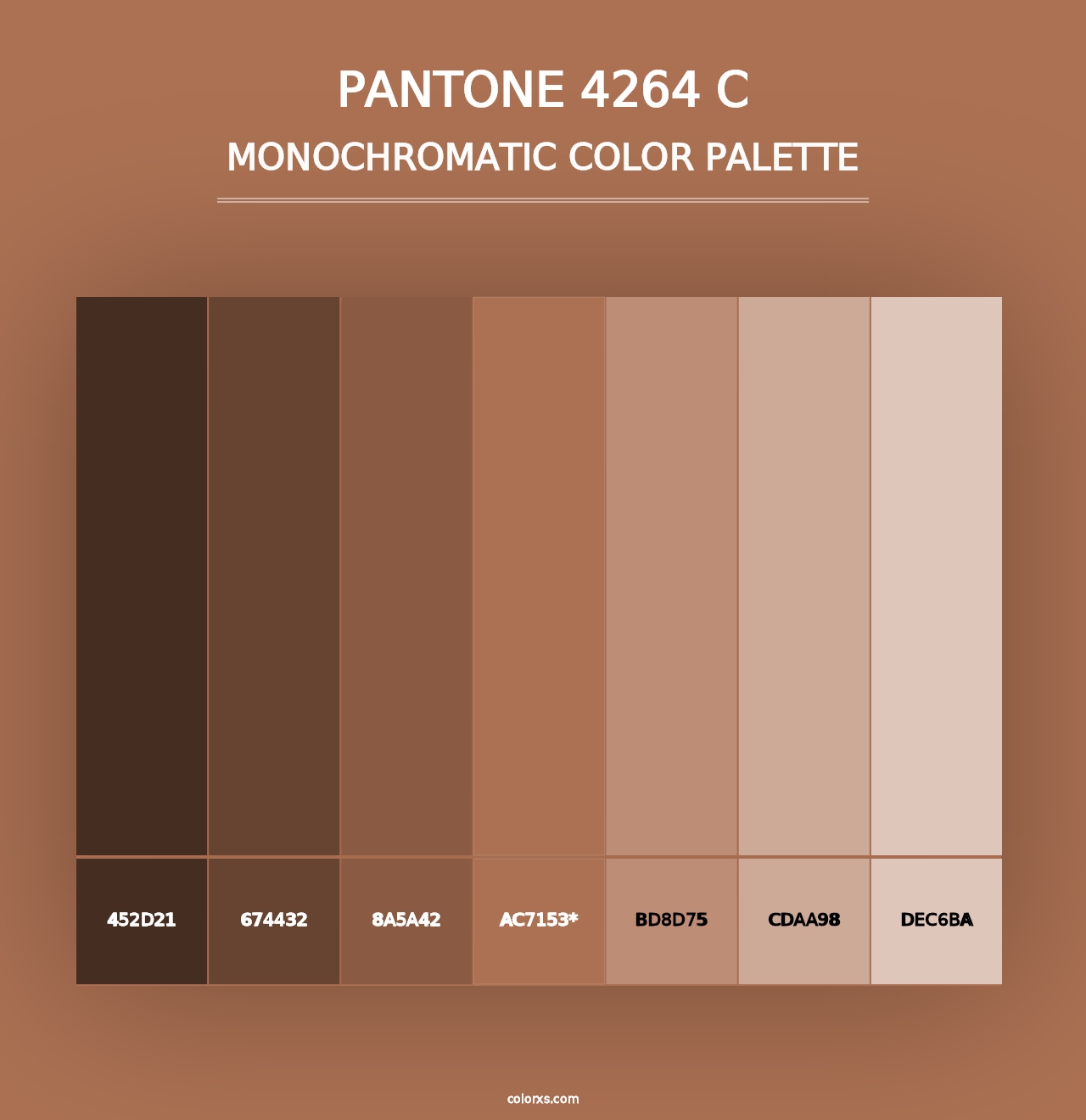 PANTONE 4264 C - Monochromatic Color Palette