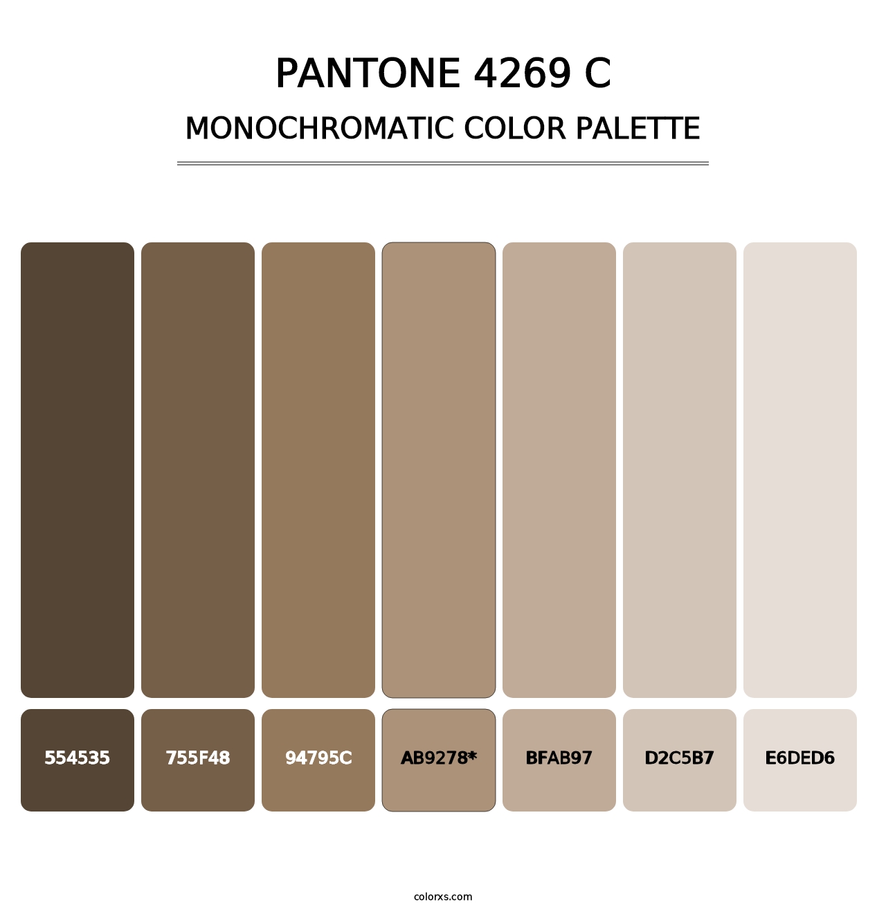 PANTONE 4269 C - Monochromatic Color Palette