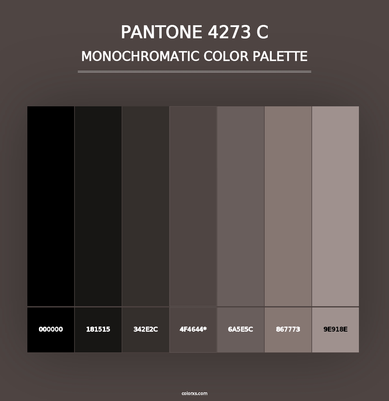 PANTONE 4273 C - Monochromatic Color Palette