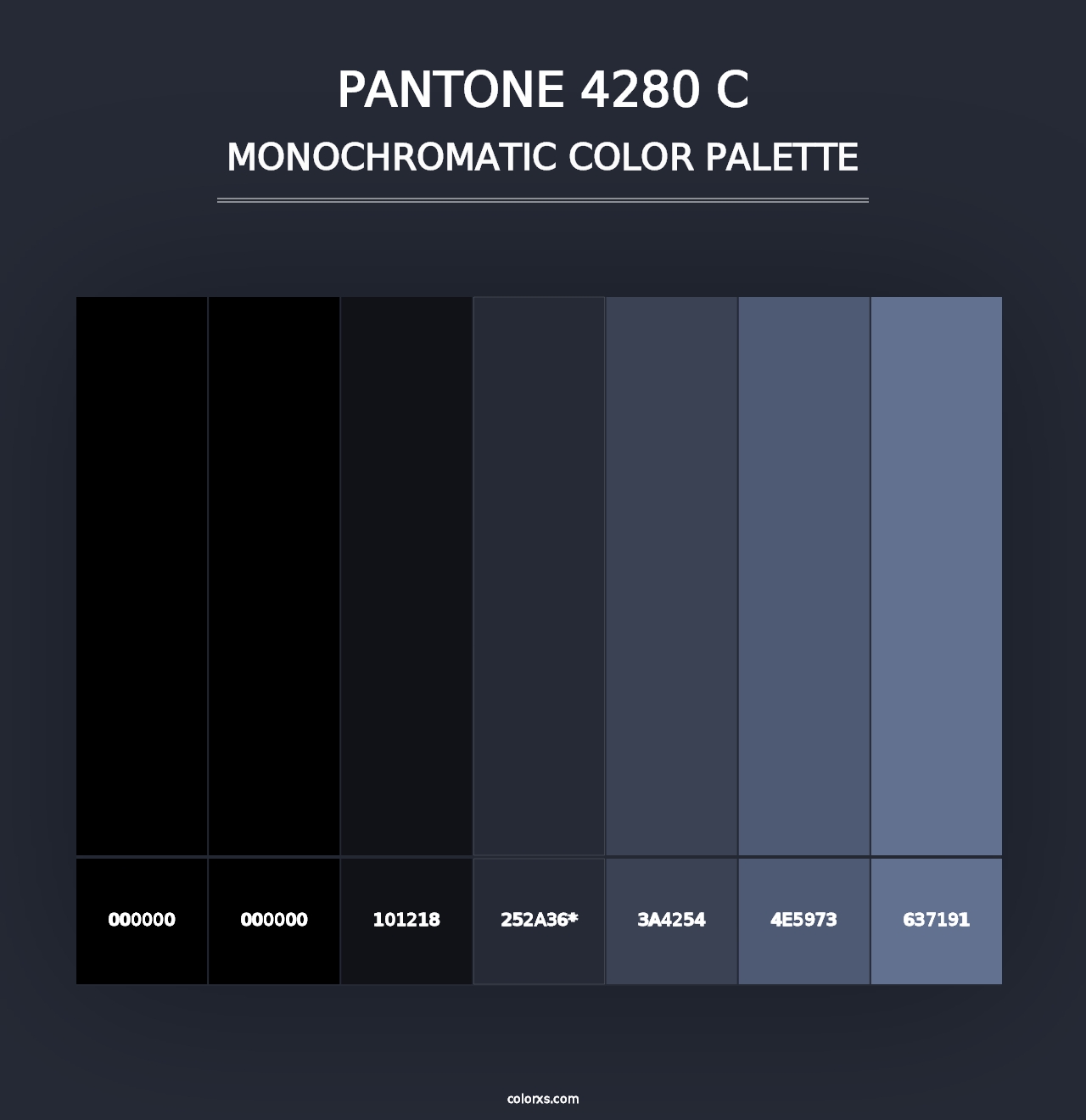 PANTONE 4280 C - Monochromatic Color Palette