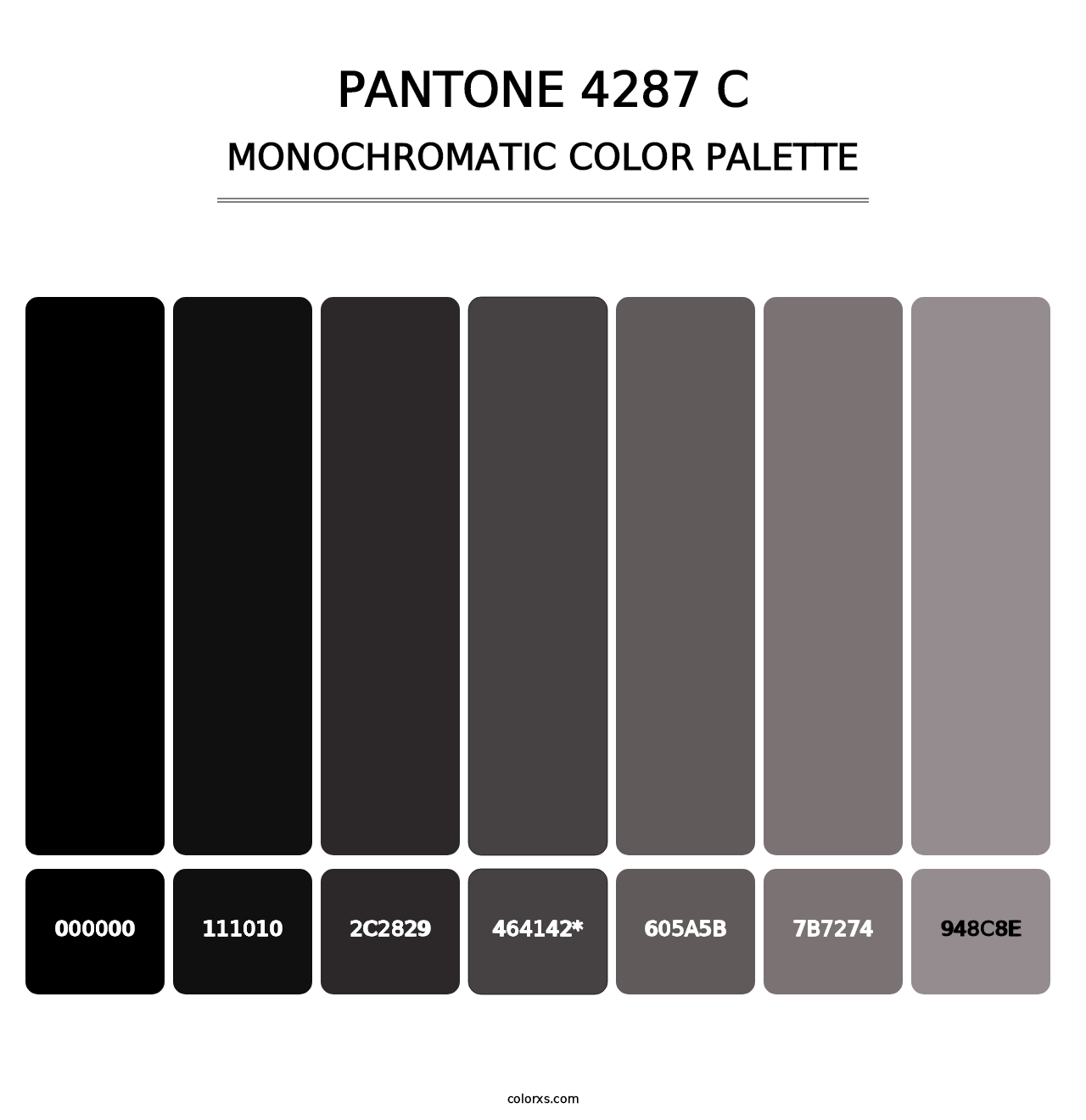 PANTONE 4287 C - Monochromatic Color Palette