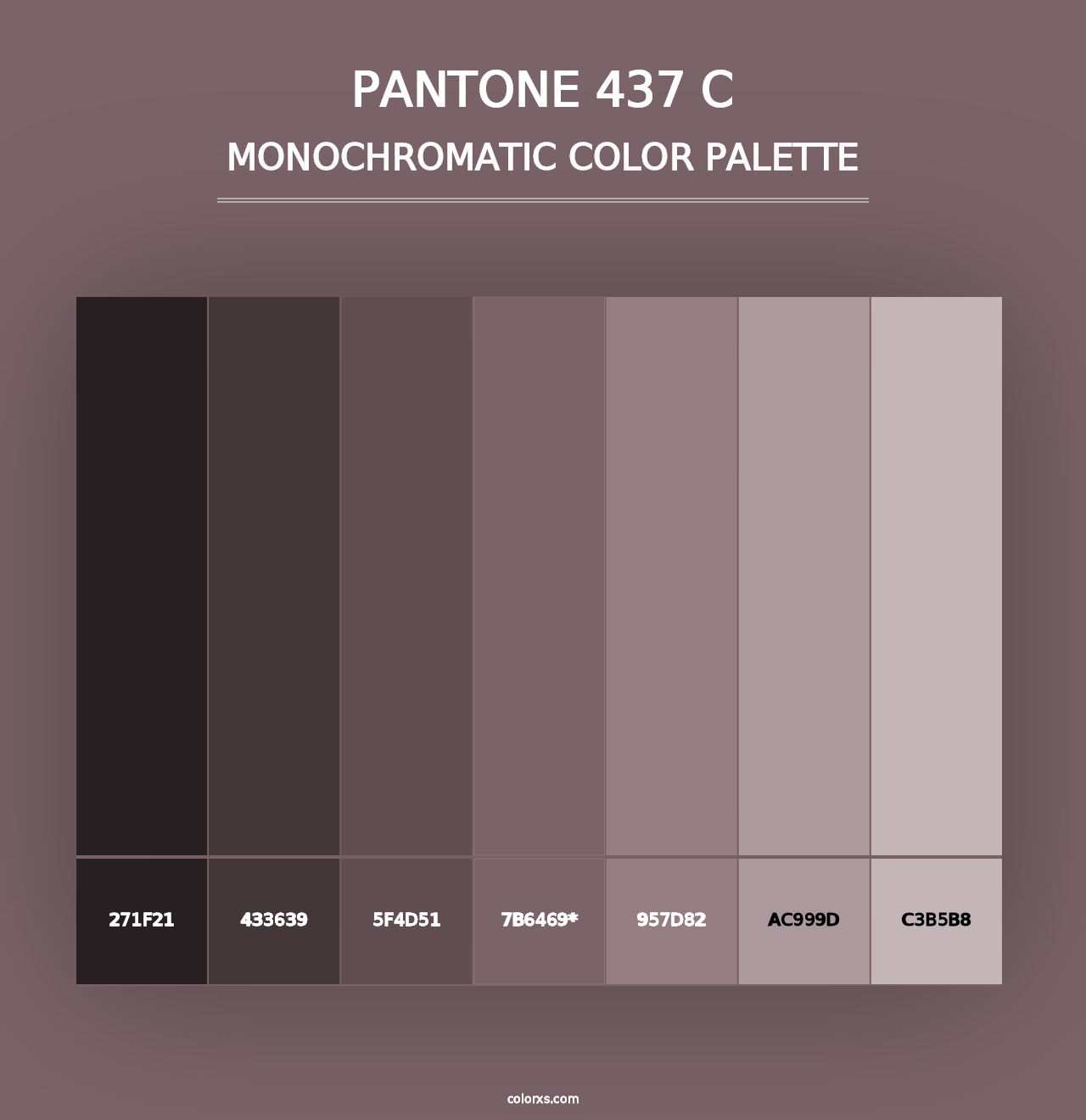 PANTONE 437 C - Monochromatic Color Palette