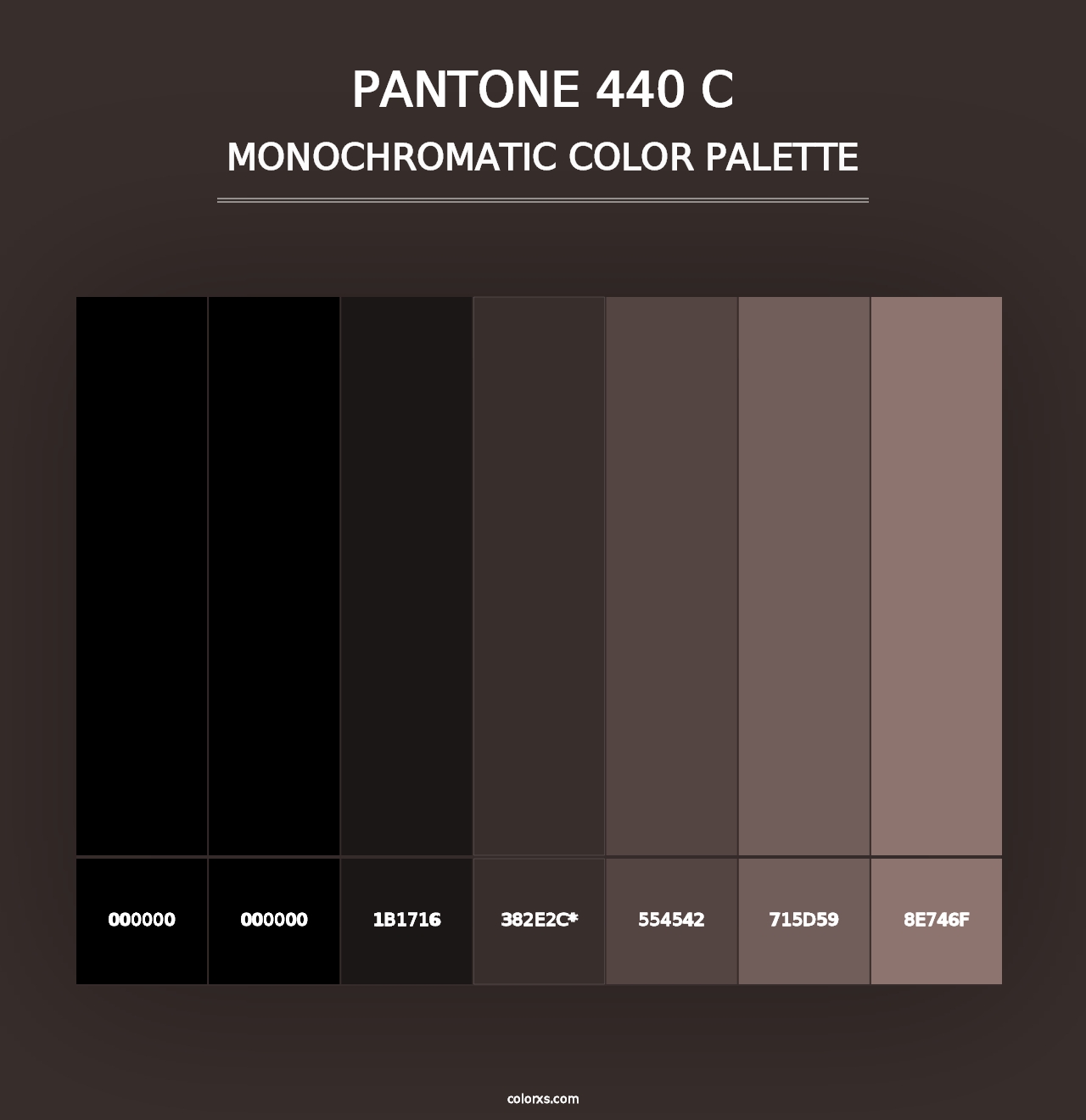 PANTONE 440 C - Monochromatic Color Palette